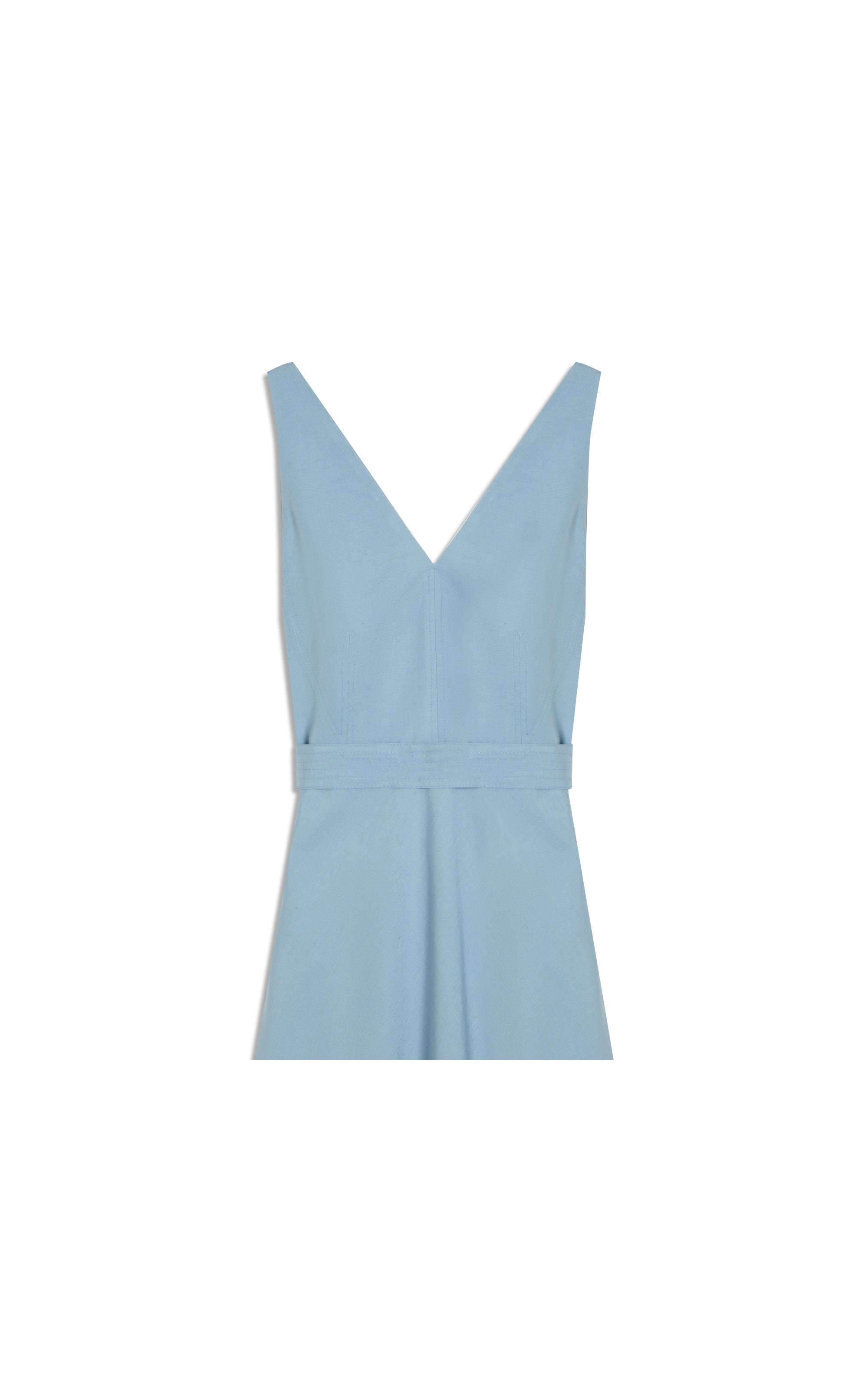 Vestido Linho  Mila Azul Seco