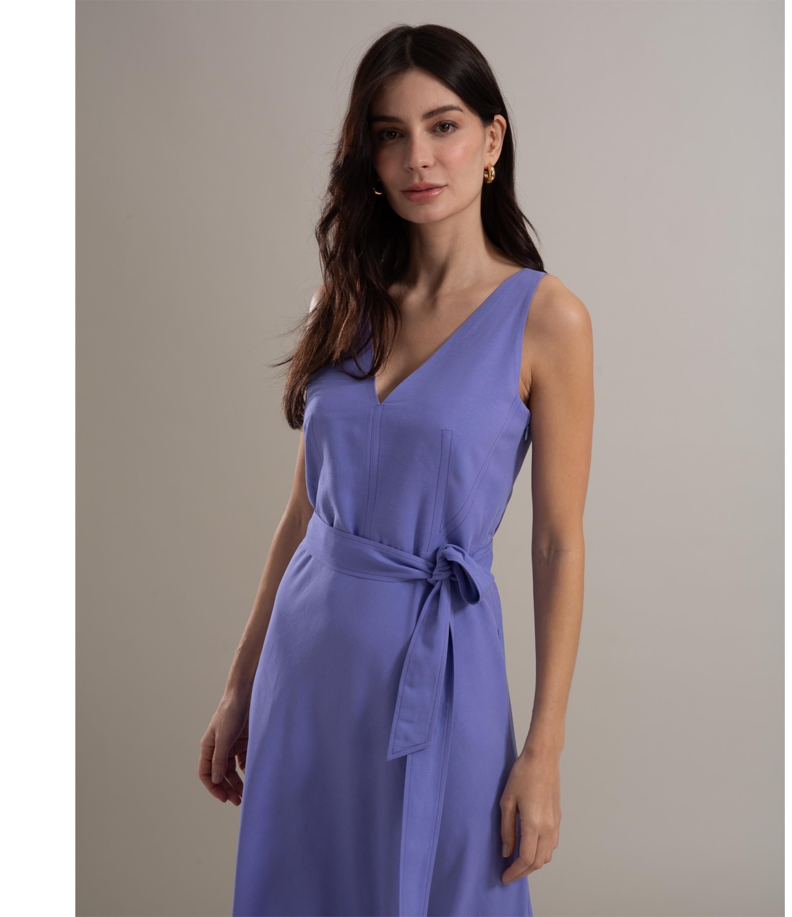 Vestido Linho  Mila Violeta