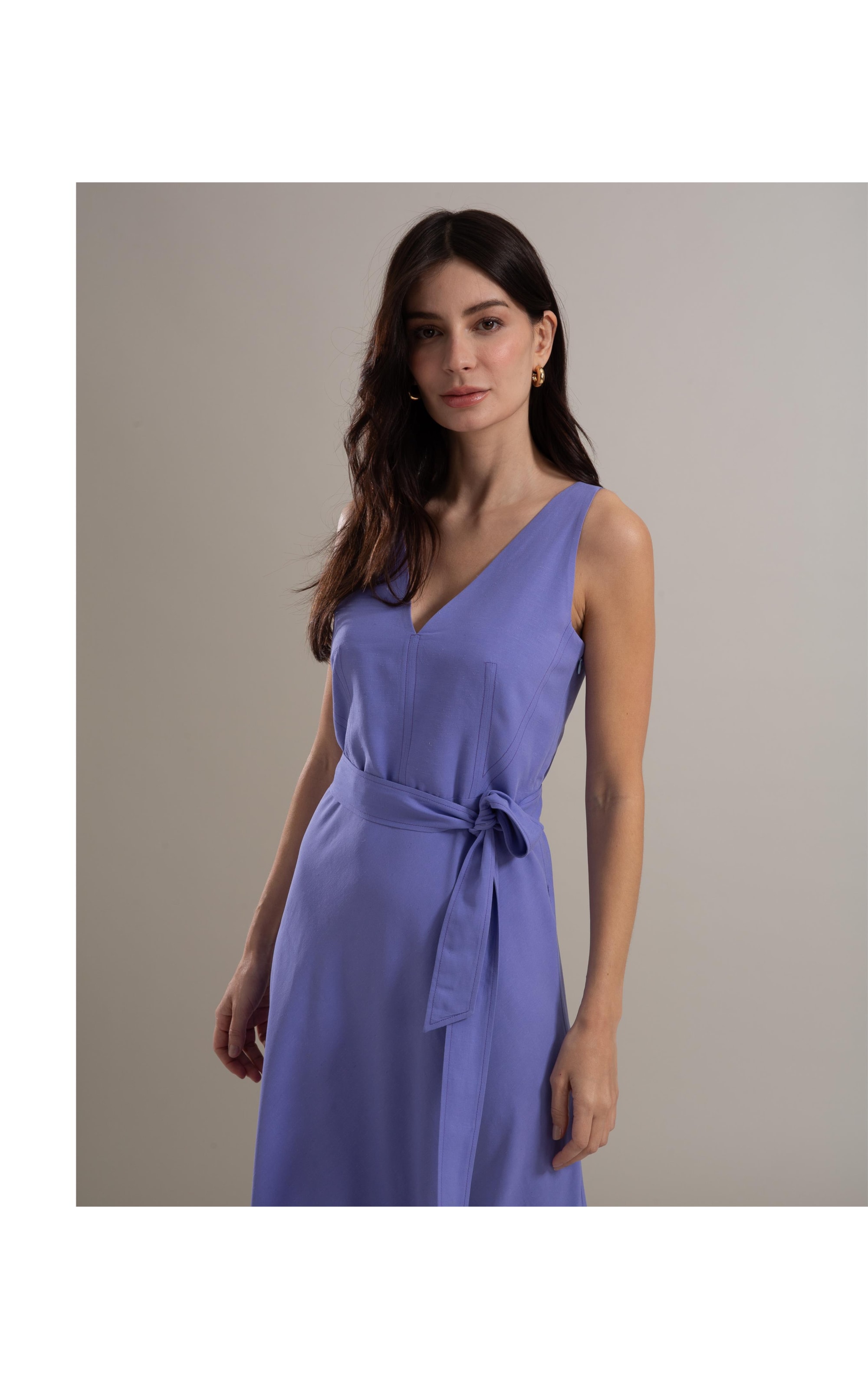 Vestido Linho  Mila Violeta