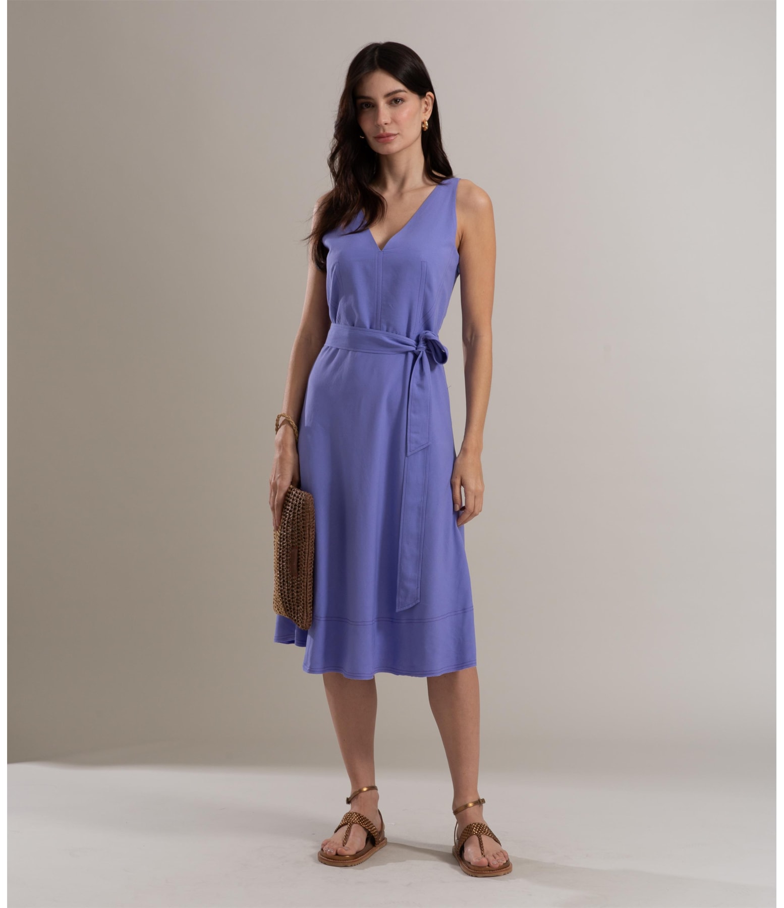 Vestido Linho  Mila Violeta