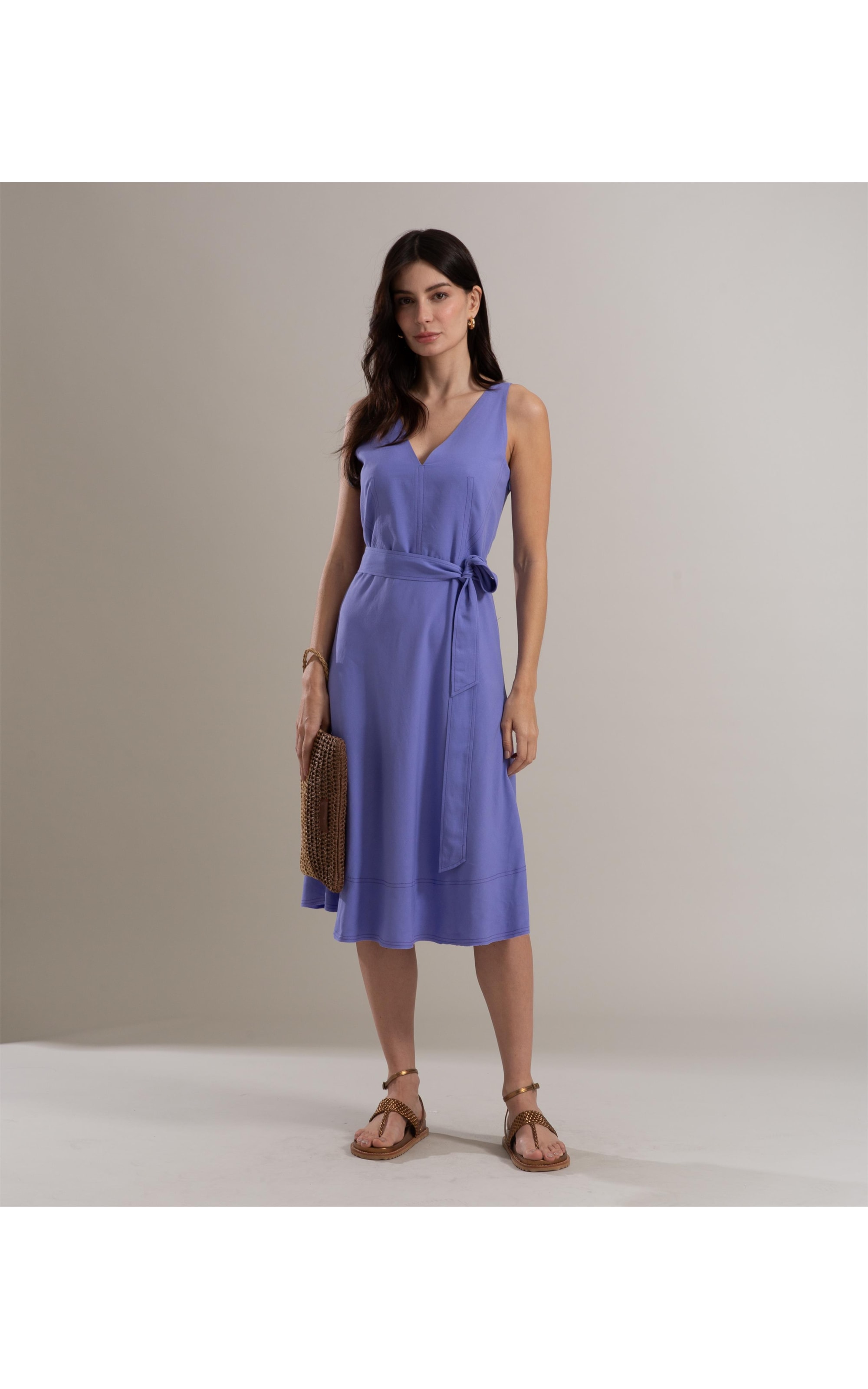 Vestido Linho  Mila Violeta