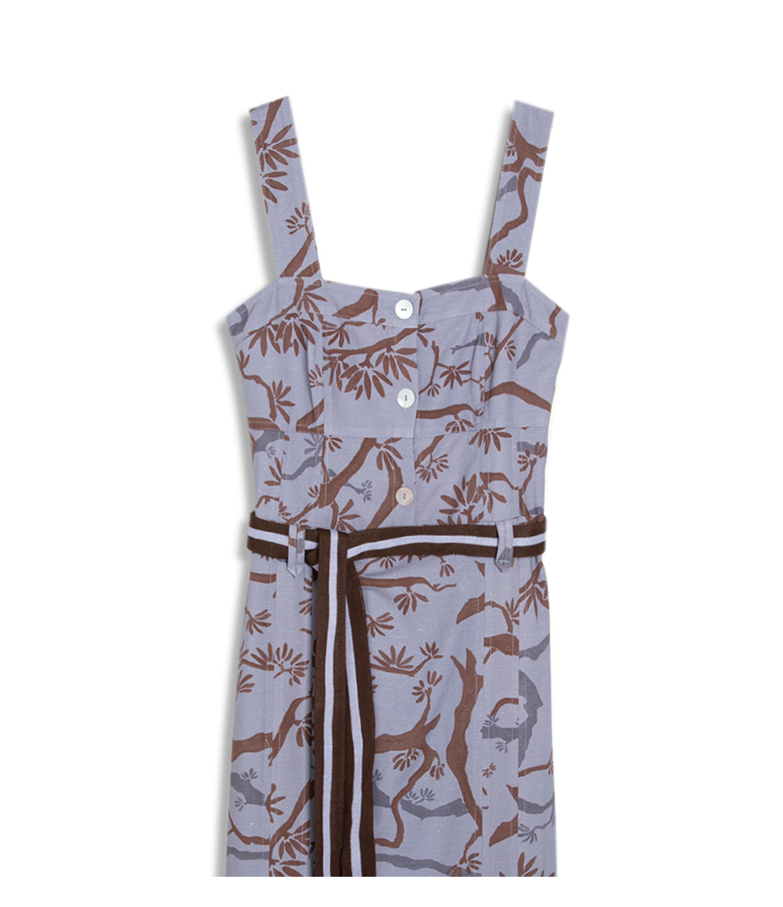 Vestido Linho  Mize  Liso Est.Tree Azul Pervante