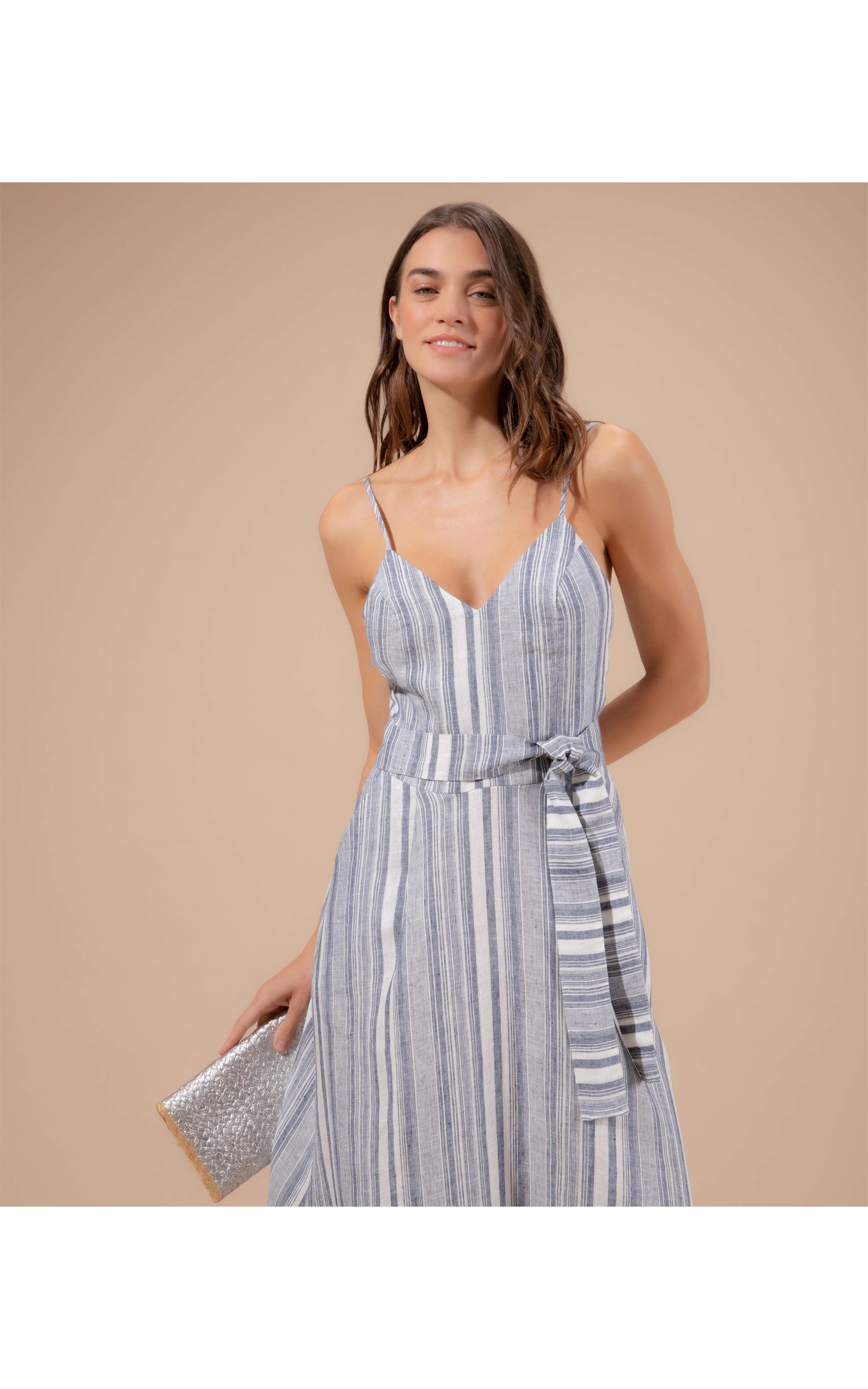 Vestido Linho  Mônaco  Ft  Marinho