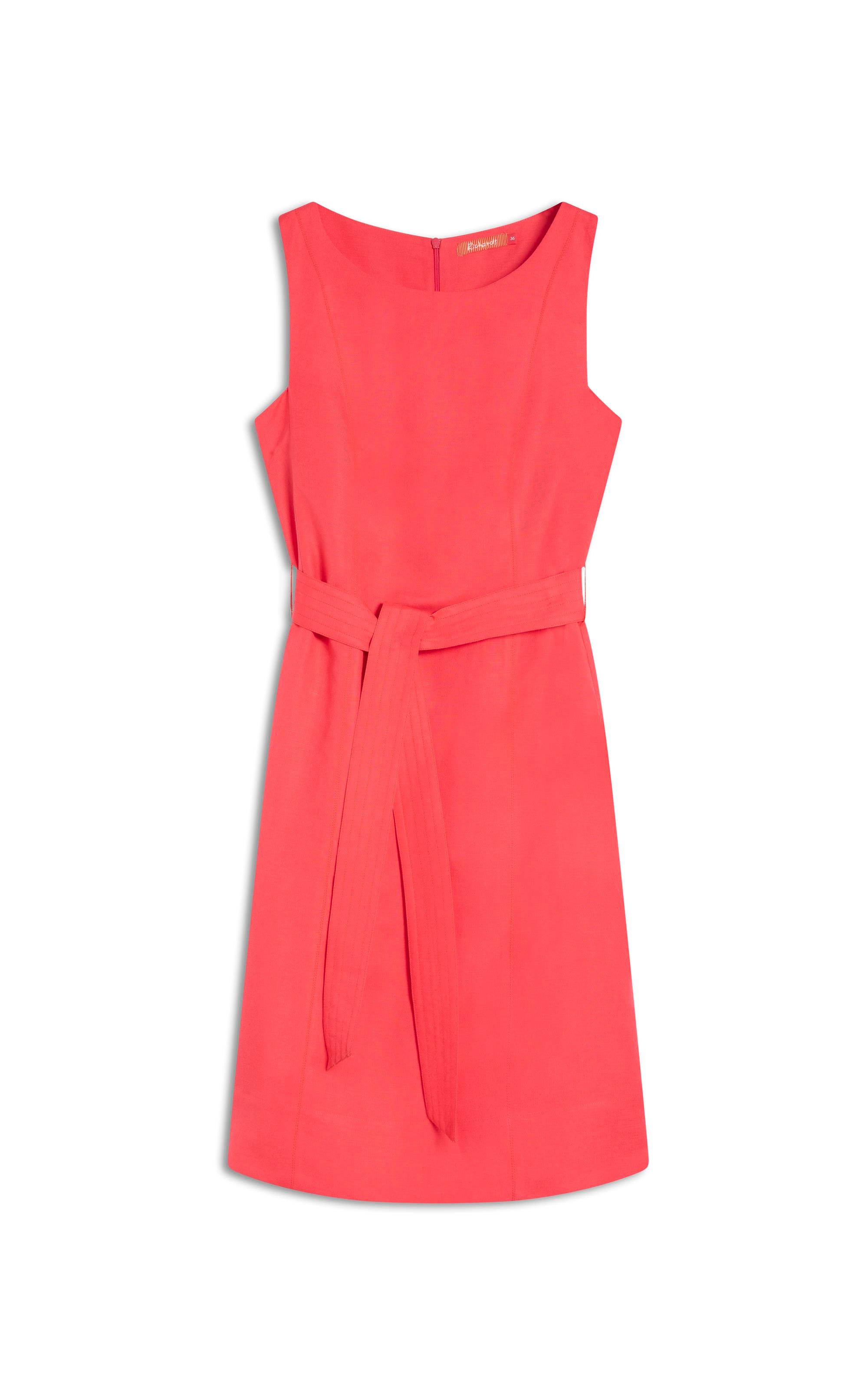 Vestido Linho  Olinda  Liso Coral