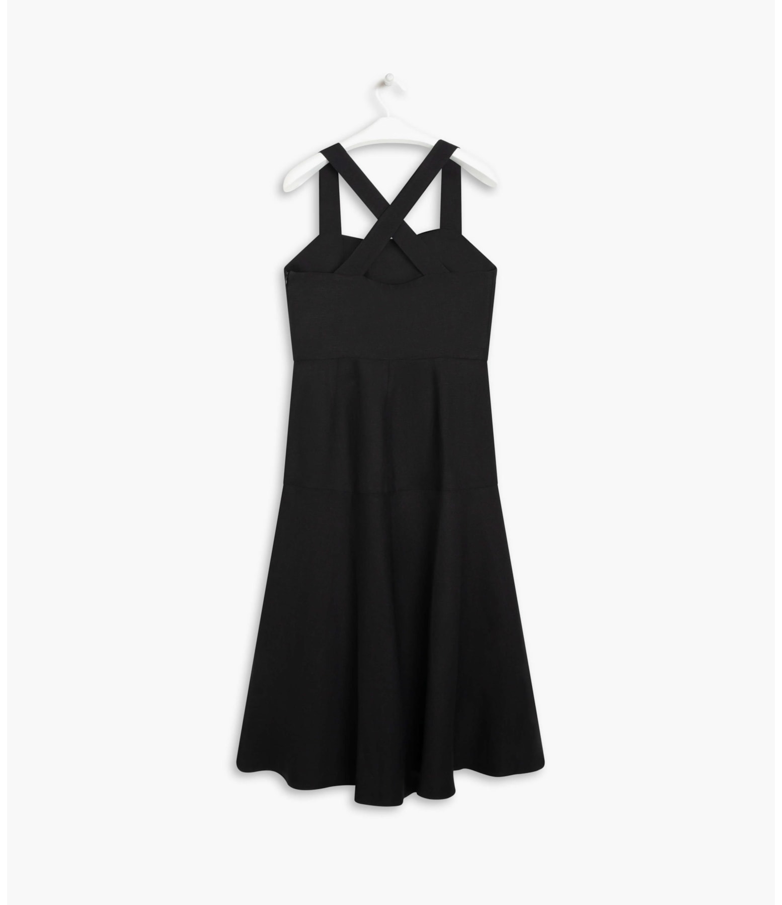 Vestido Linho Ona Liso Preto