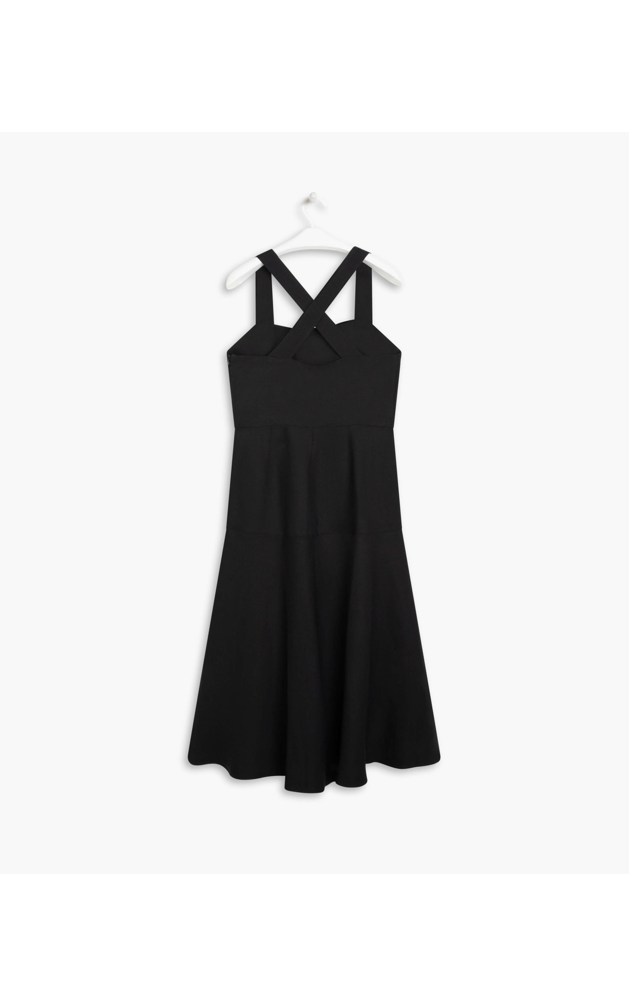 Vestido Linho Ona Liso Preto