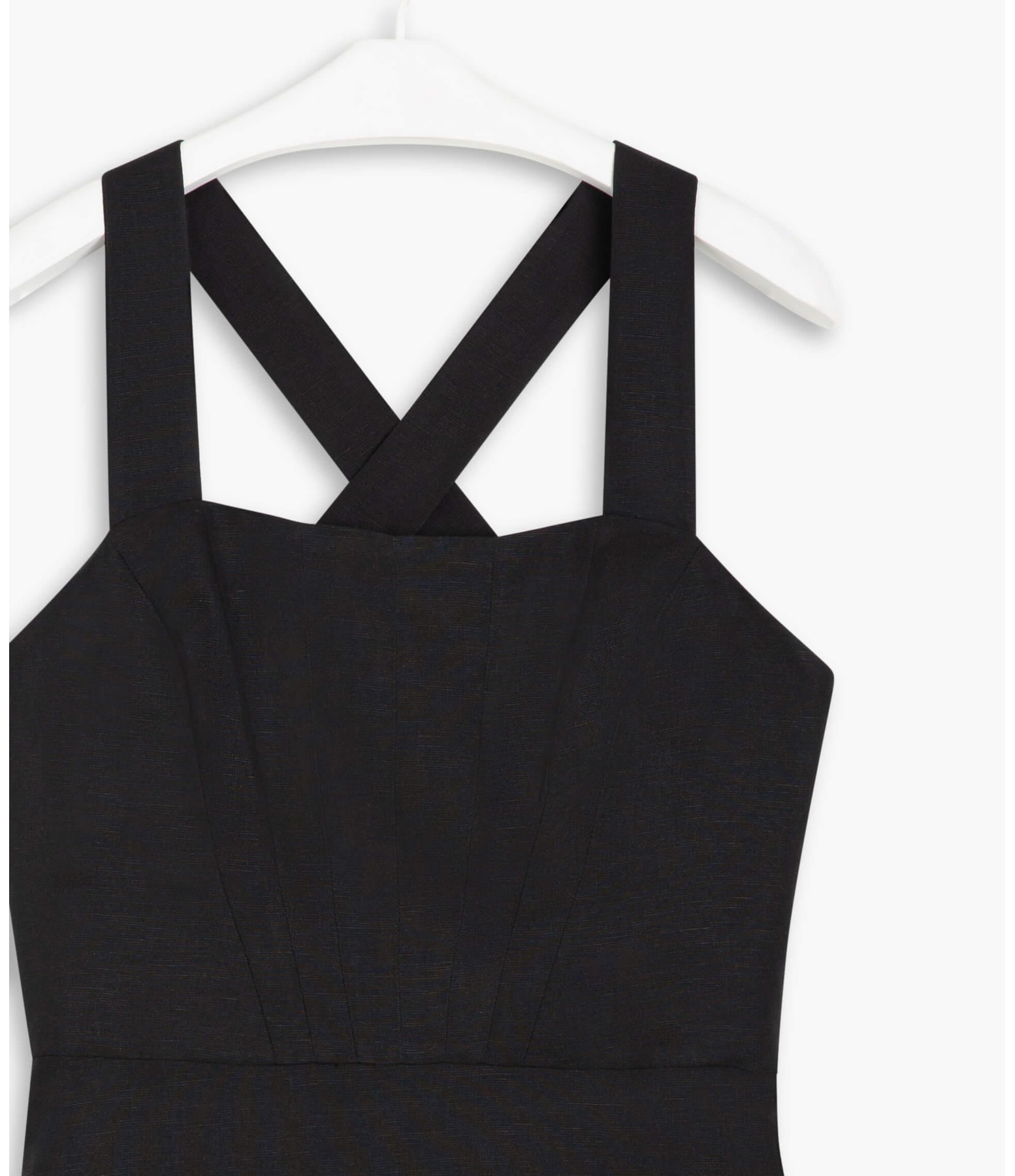 Vestido Linho Ona Liso Preto