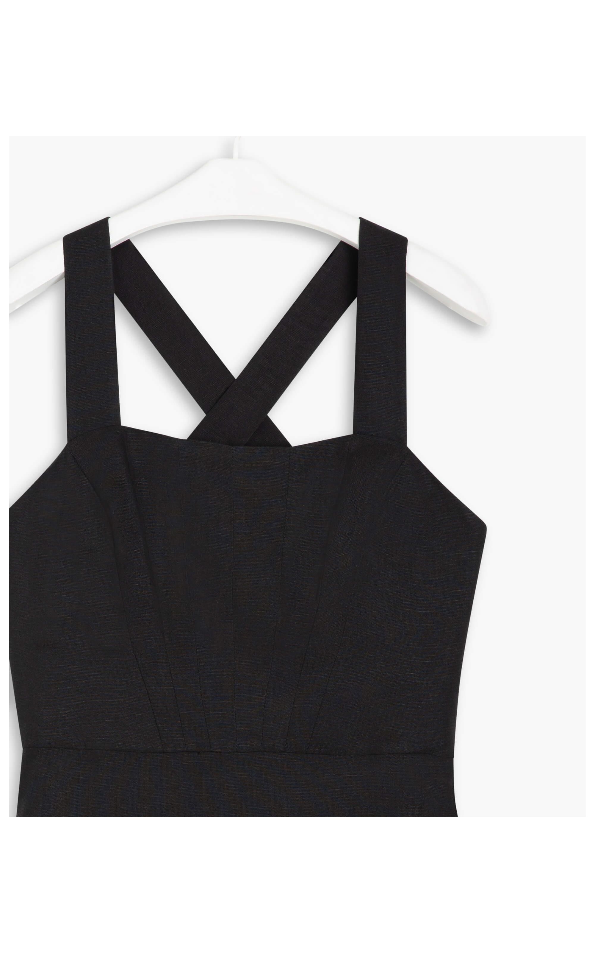 Vestido Linho Ona Liso Preto