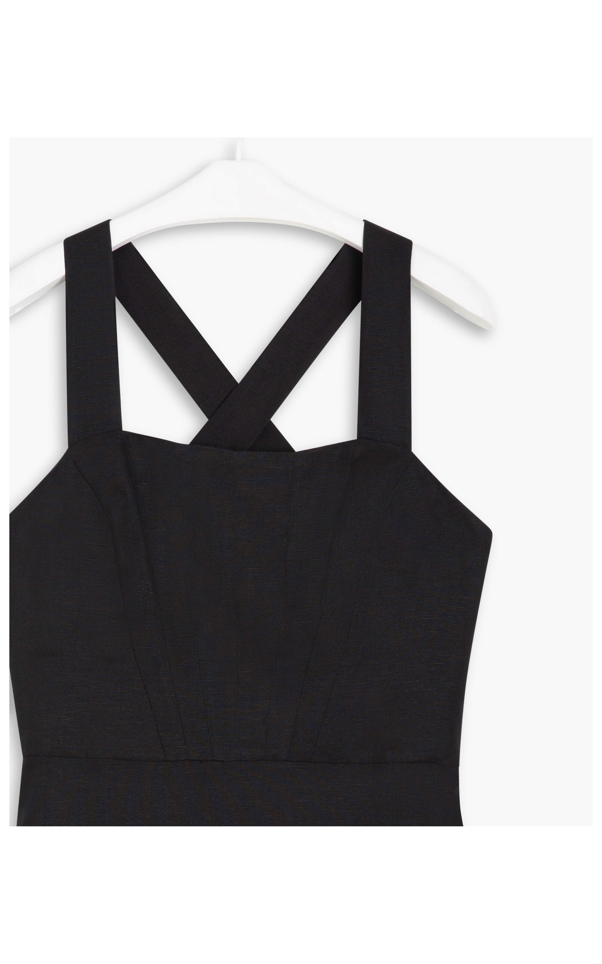 Vestido Linho Ona Liso Preto