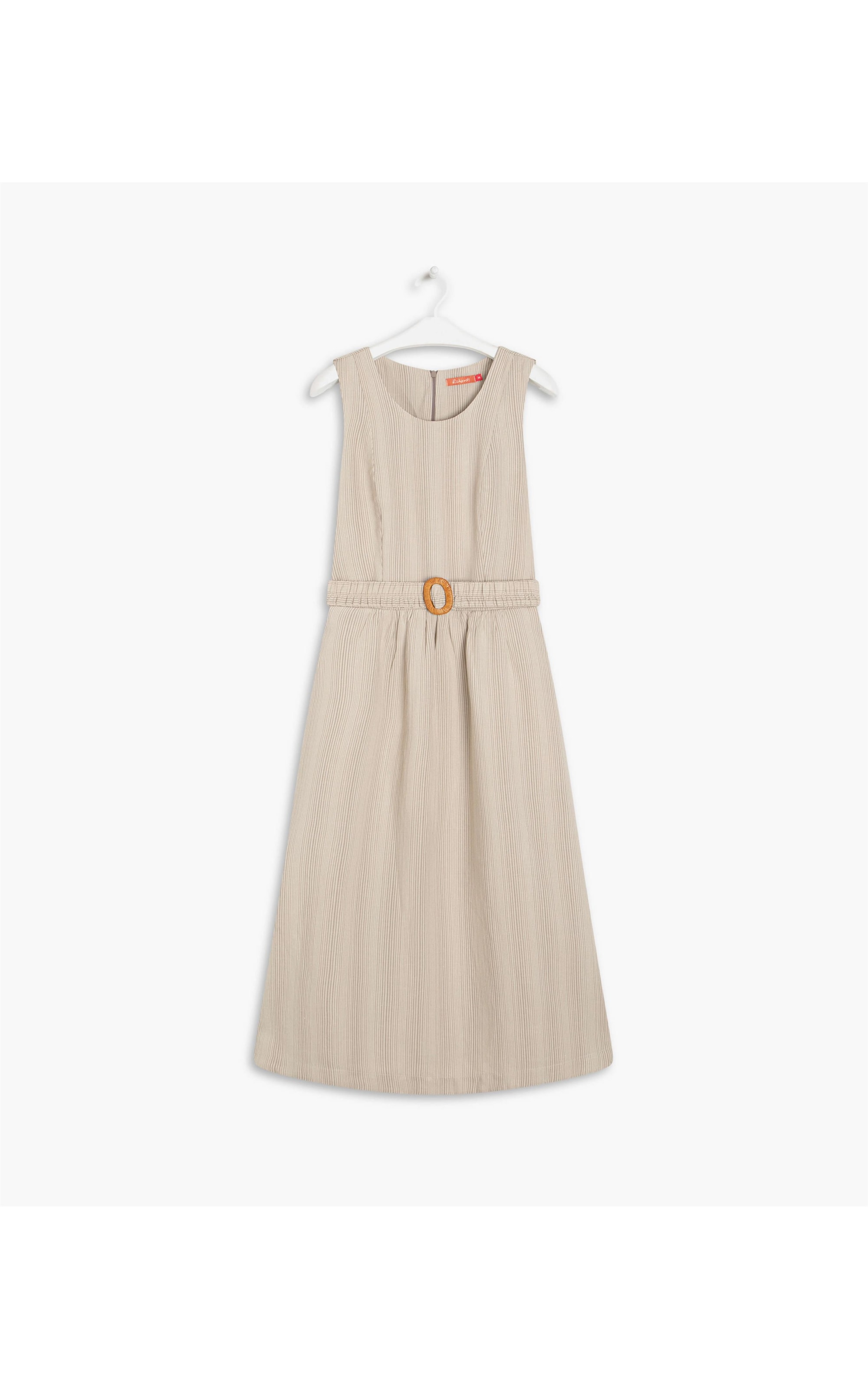 Vestido Linho Pistache  Ft Listrado Sandy