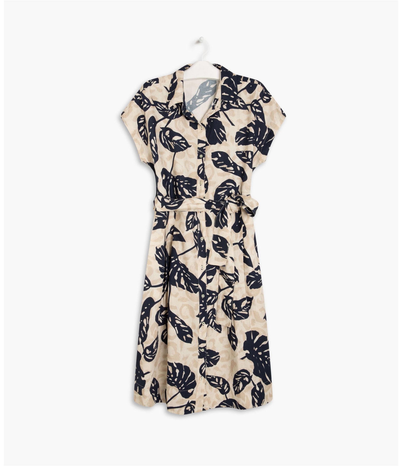 Vestido Linho  Sina Dark Navy