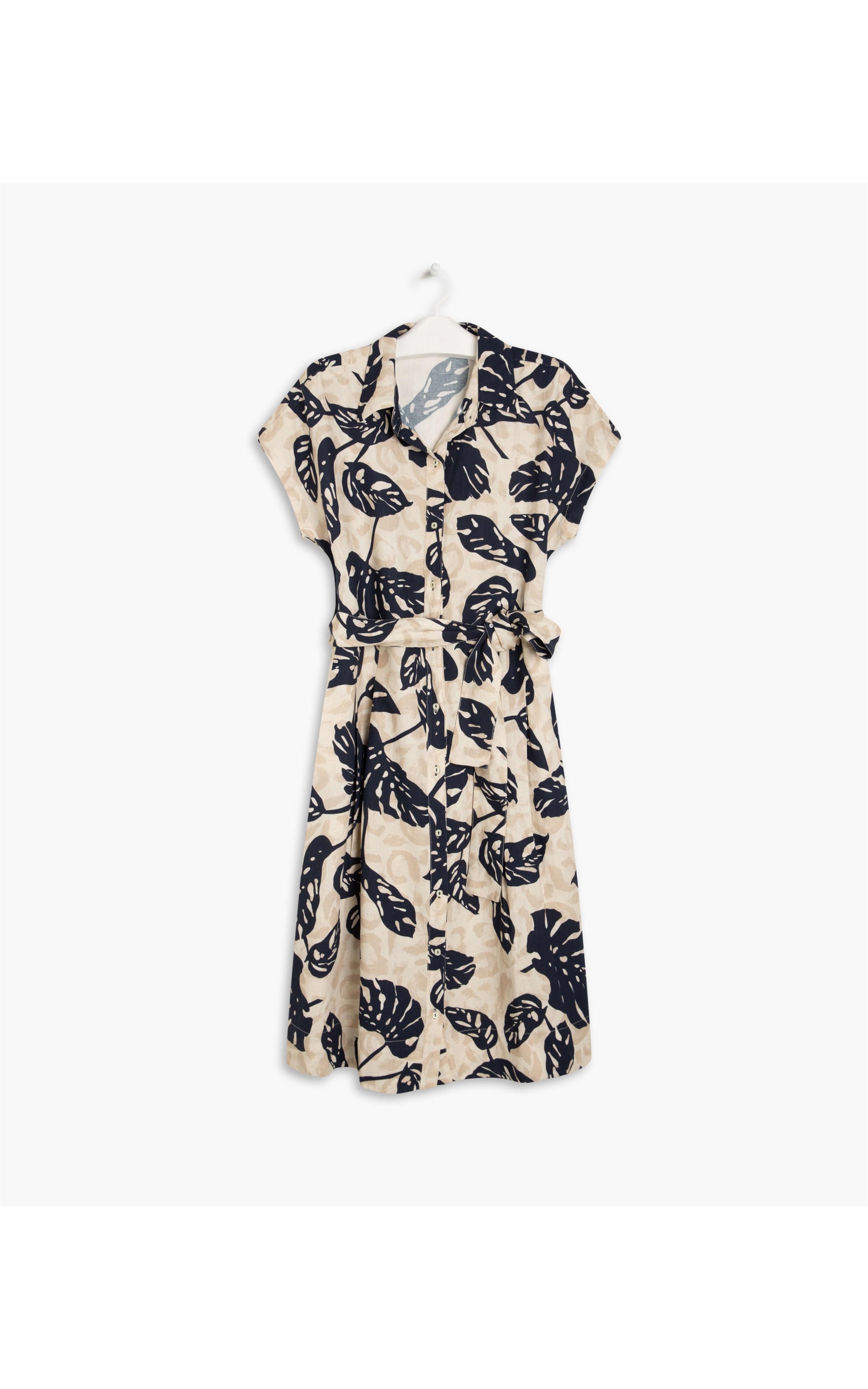 Vestido Linho  Sina Dark Navy