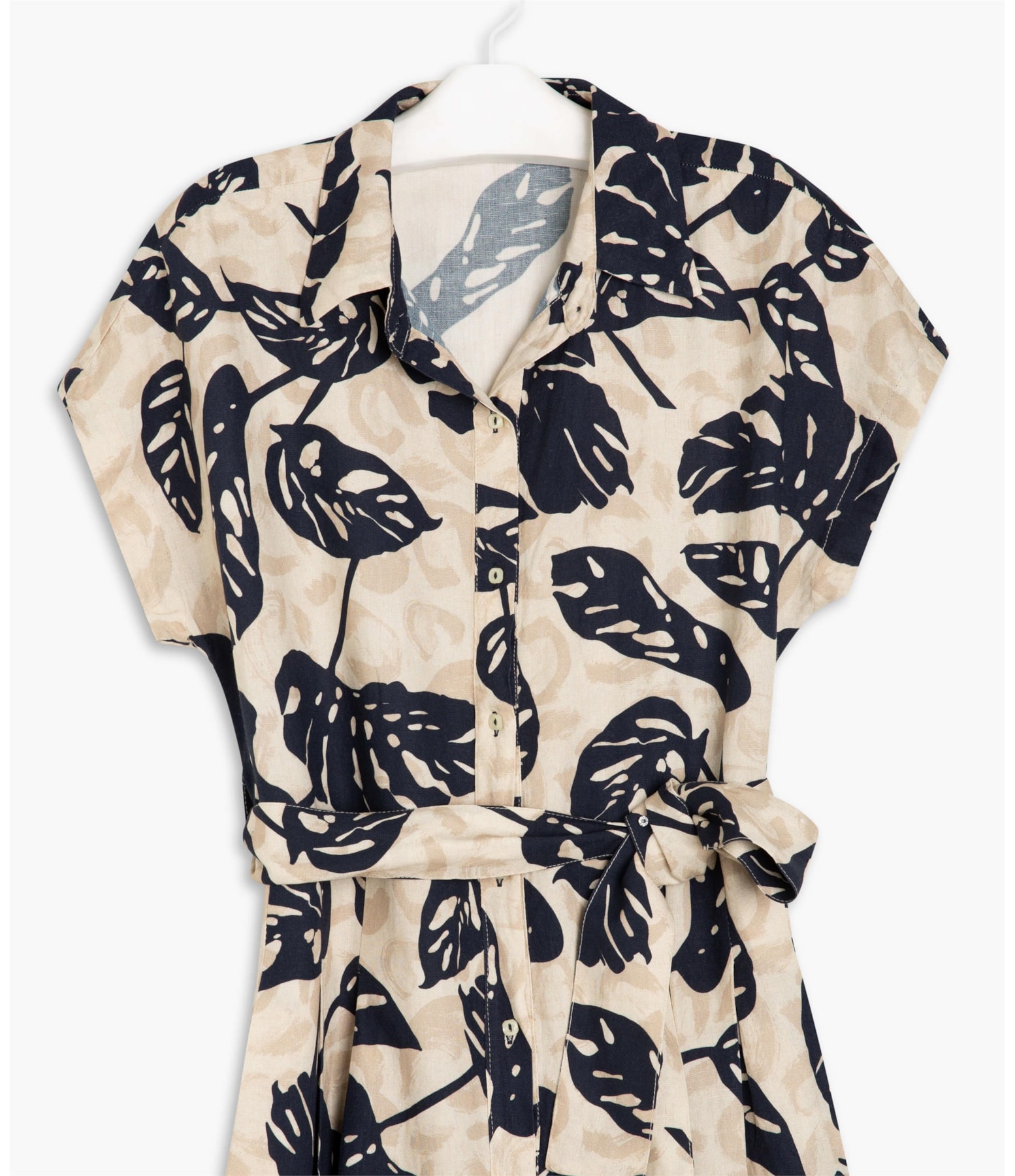 Vestido Linho  Sina Dark Navy
