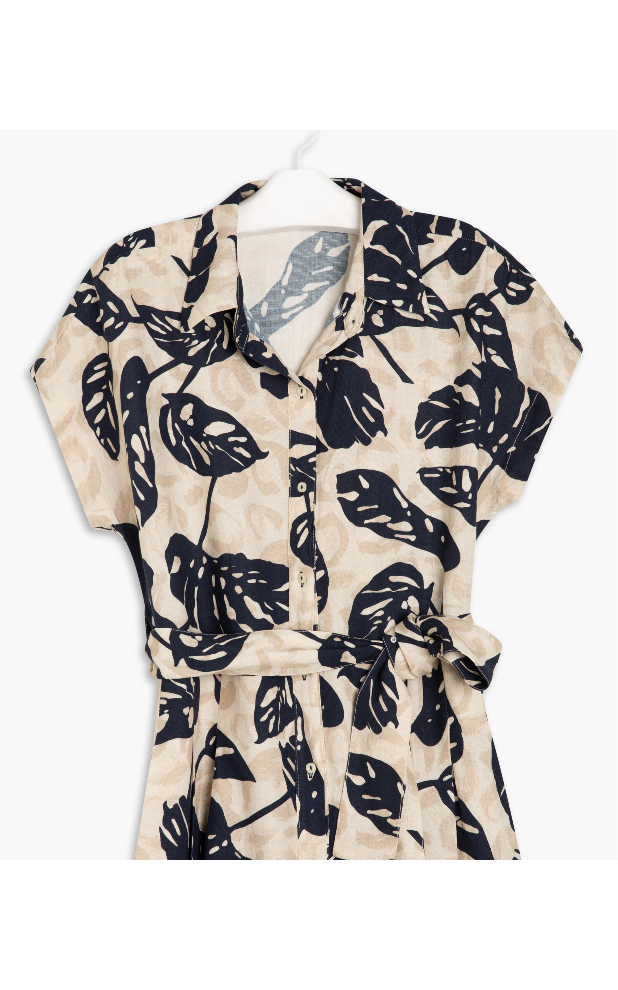 Vestido Linho  Sina Dark Navy