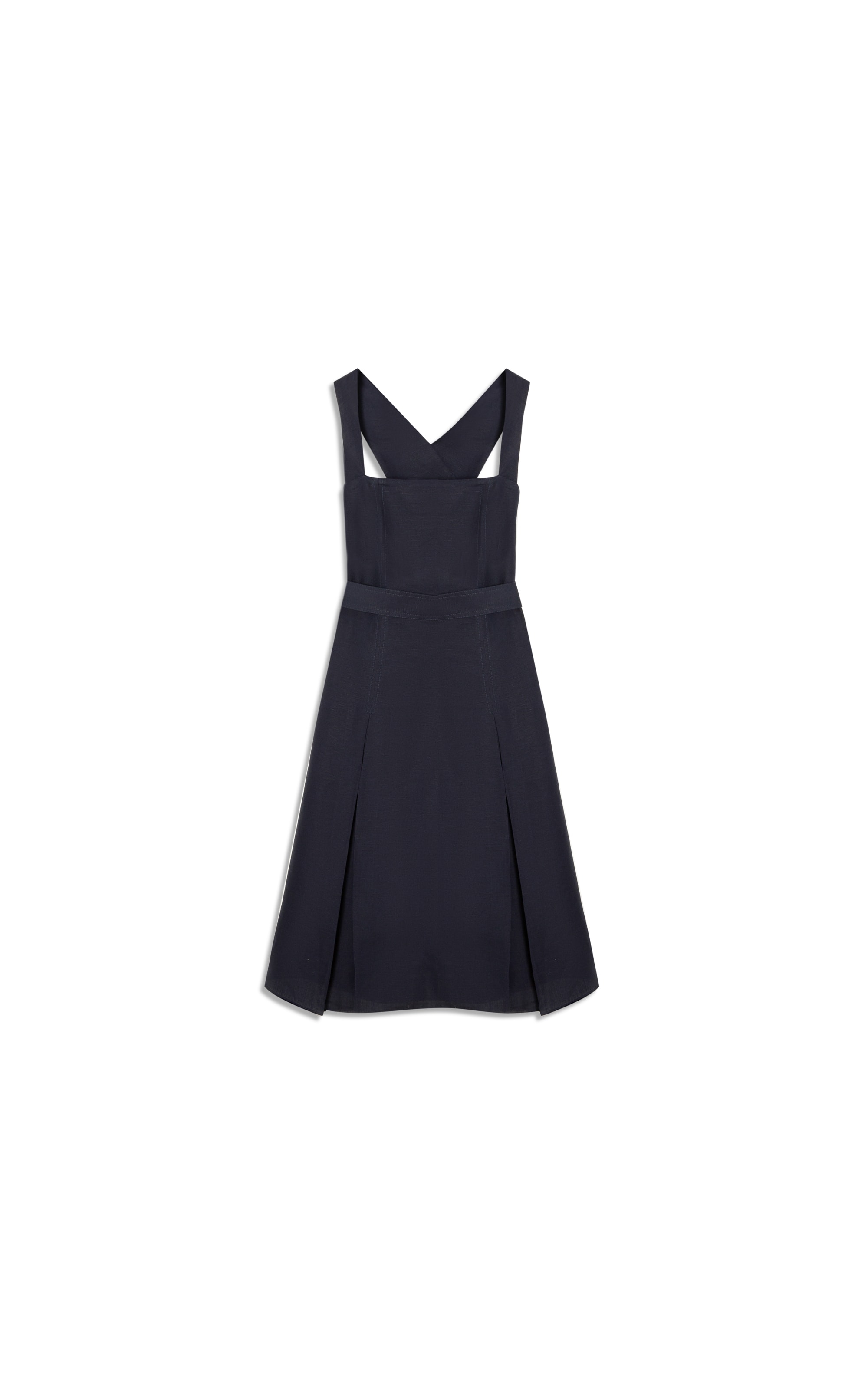 Vestido Linho  Talina  Liso Dark Navy