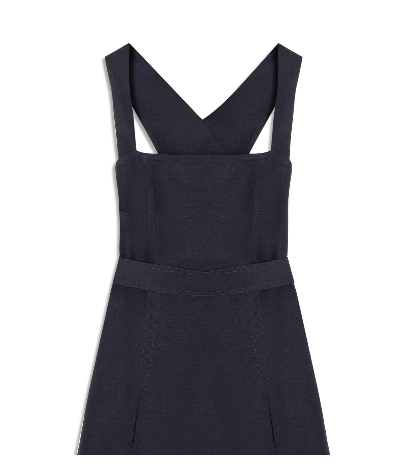 Vestido Linho  Talina  Liso Dark Navy