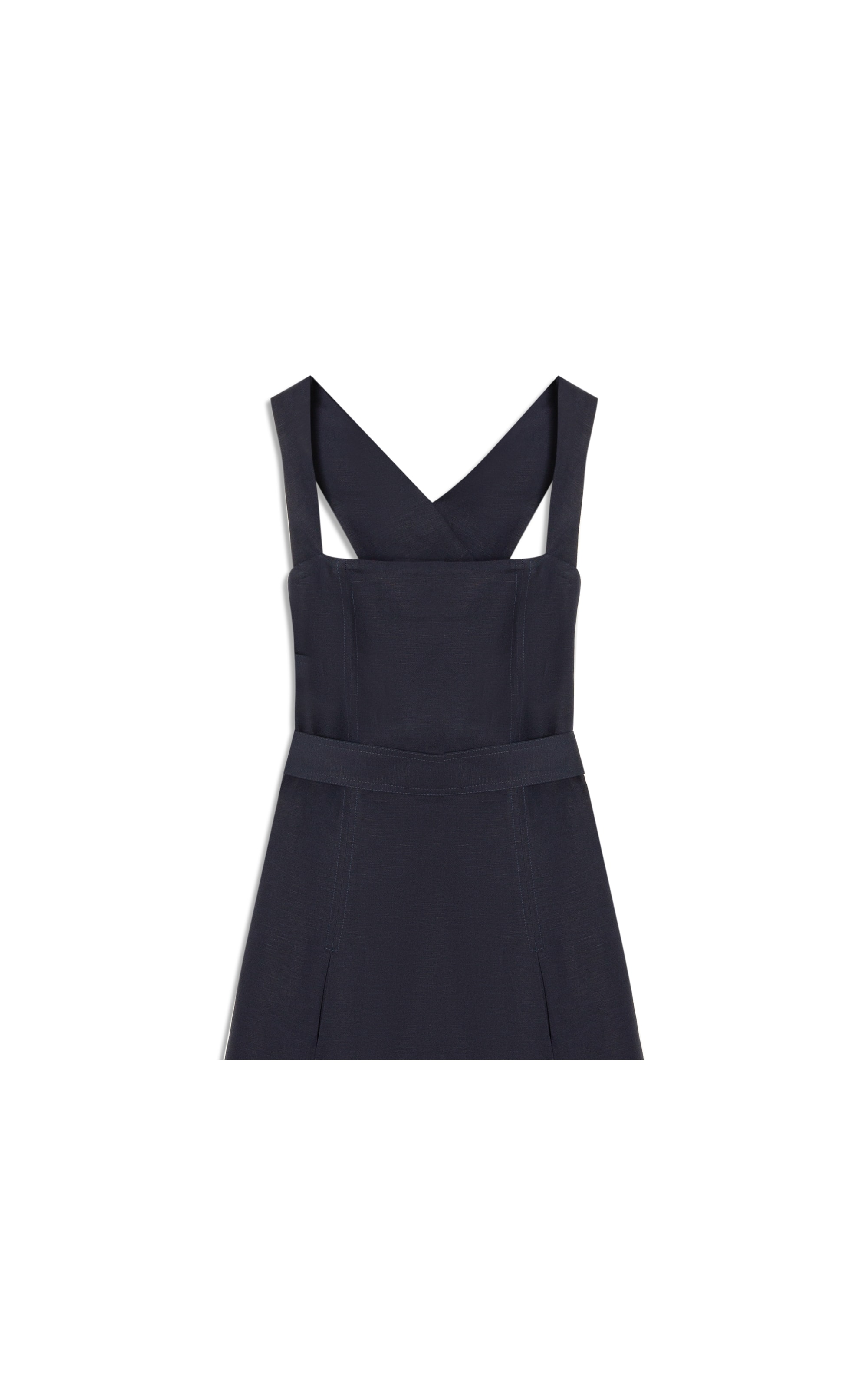 Vestido Linho  Talina  Liso Dark Navy