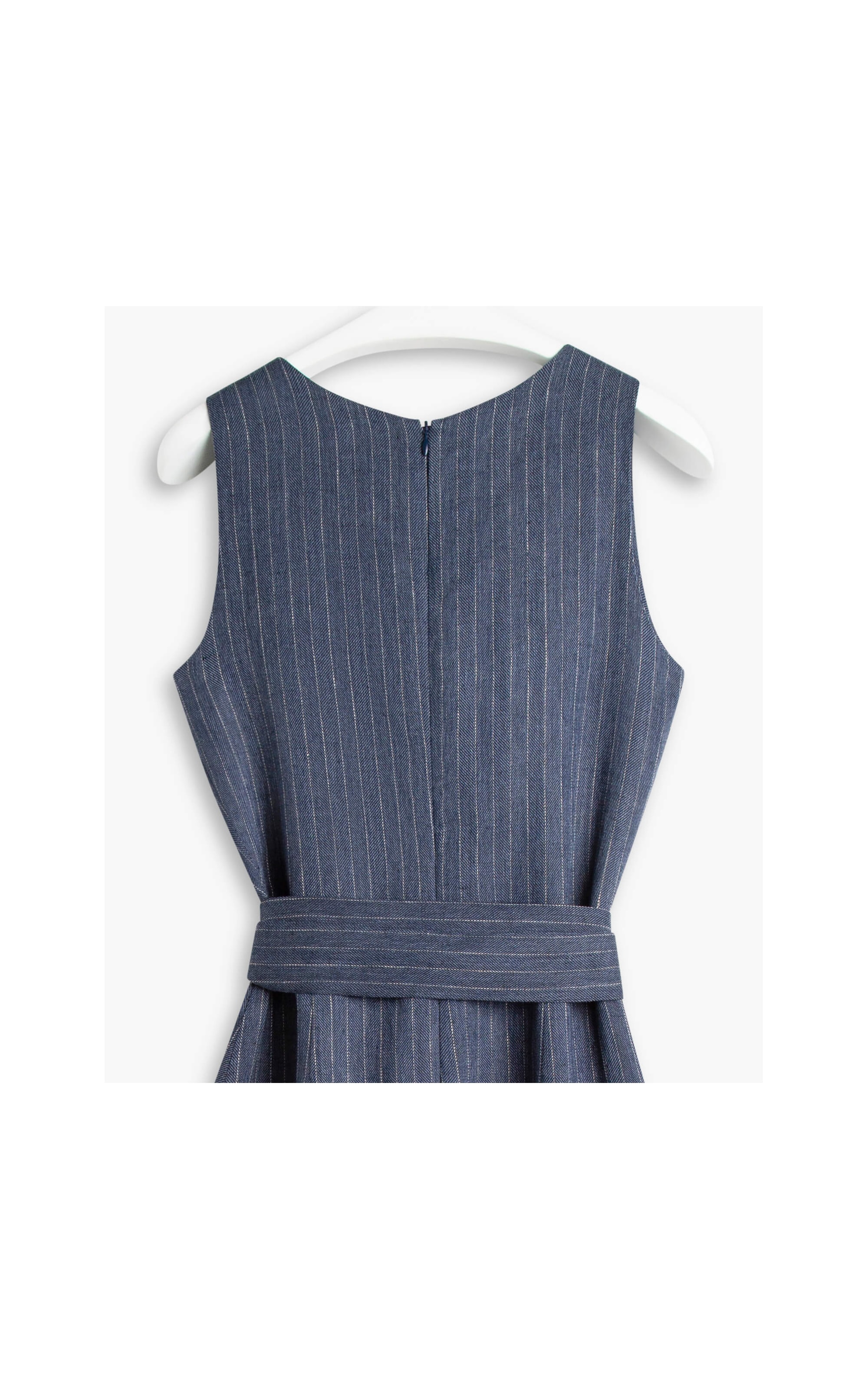 Vestido Linho  Tangerine Stripes  Ft Marinho