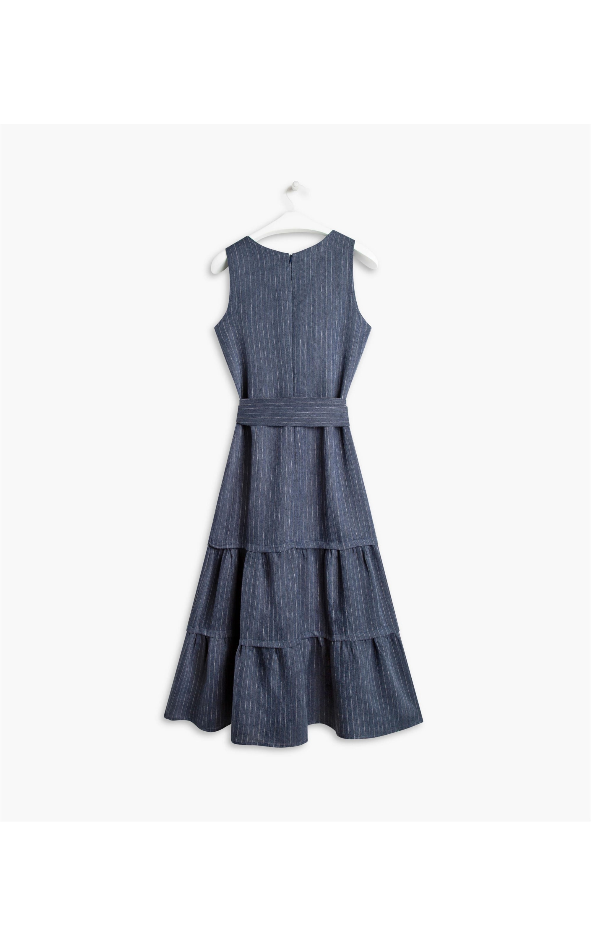 Vestido Linho  Tangerine Stripes  Ft Marinho