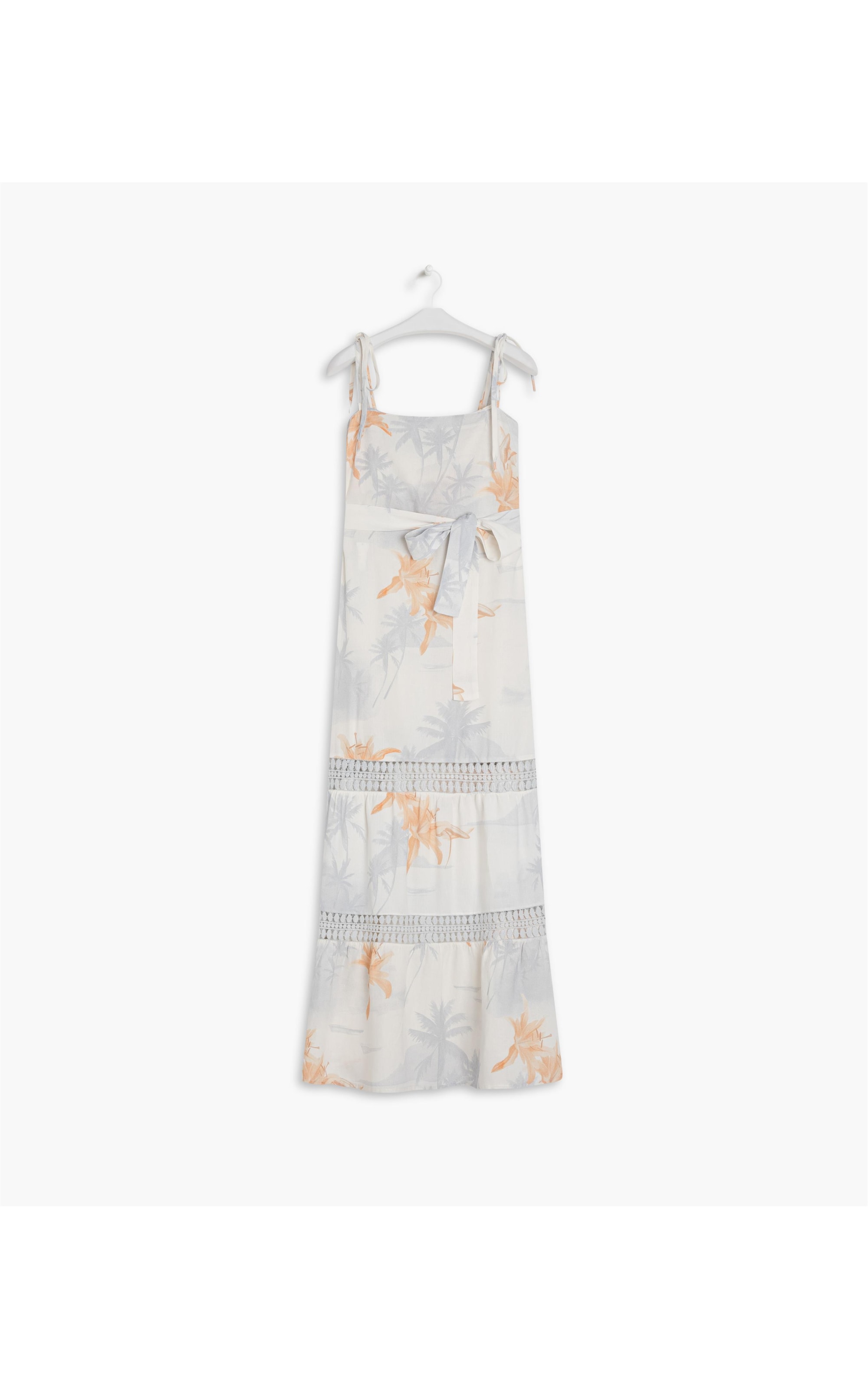Vestido Linho  Thai Azul Bic