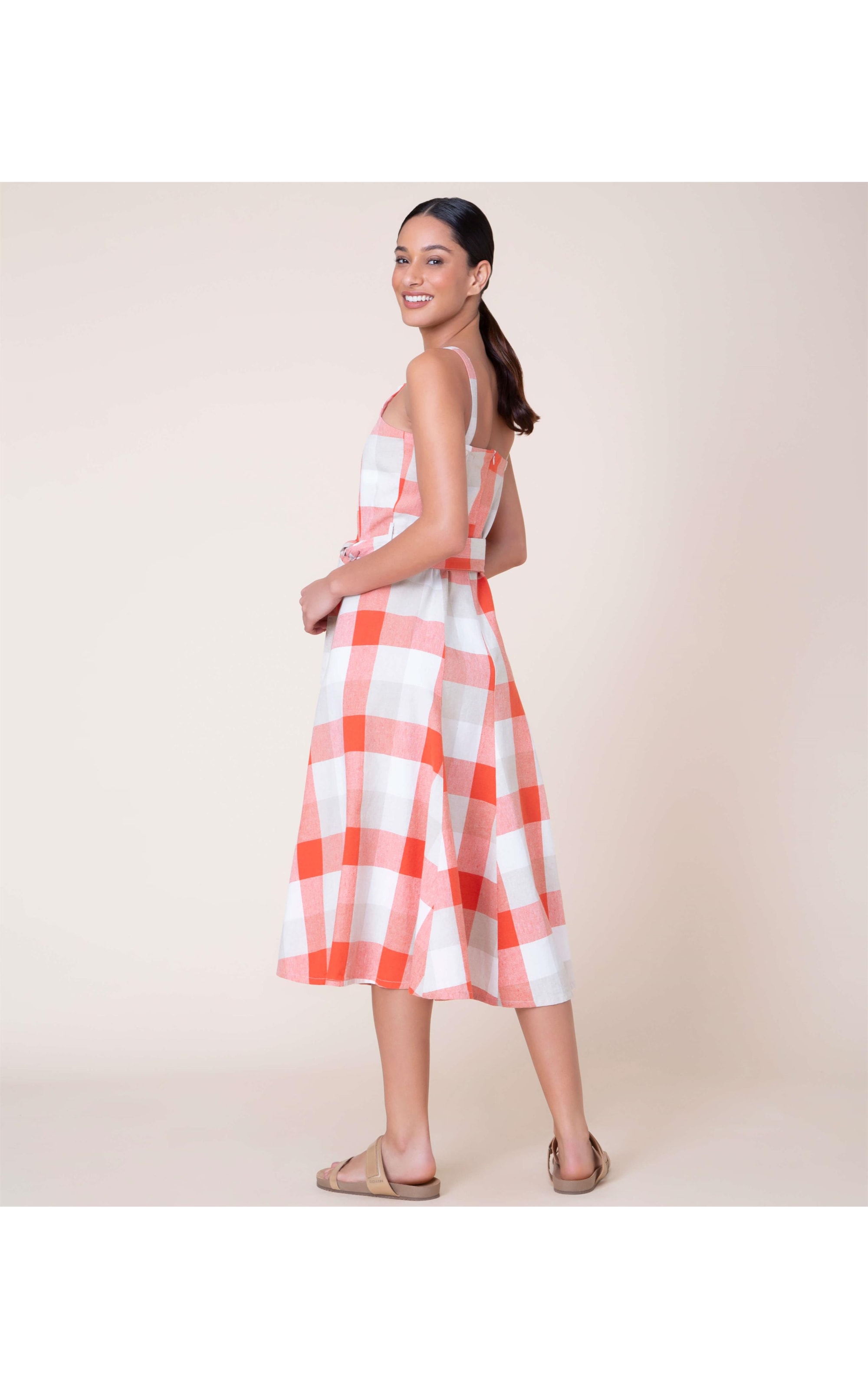 Vestido Linho  Trento Vermelho