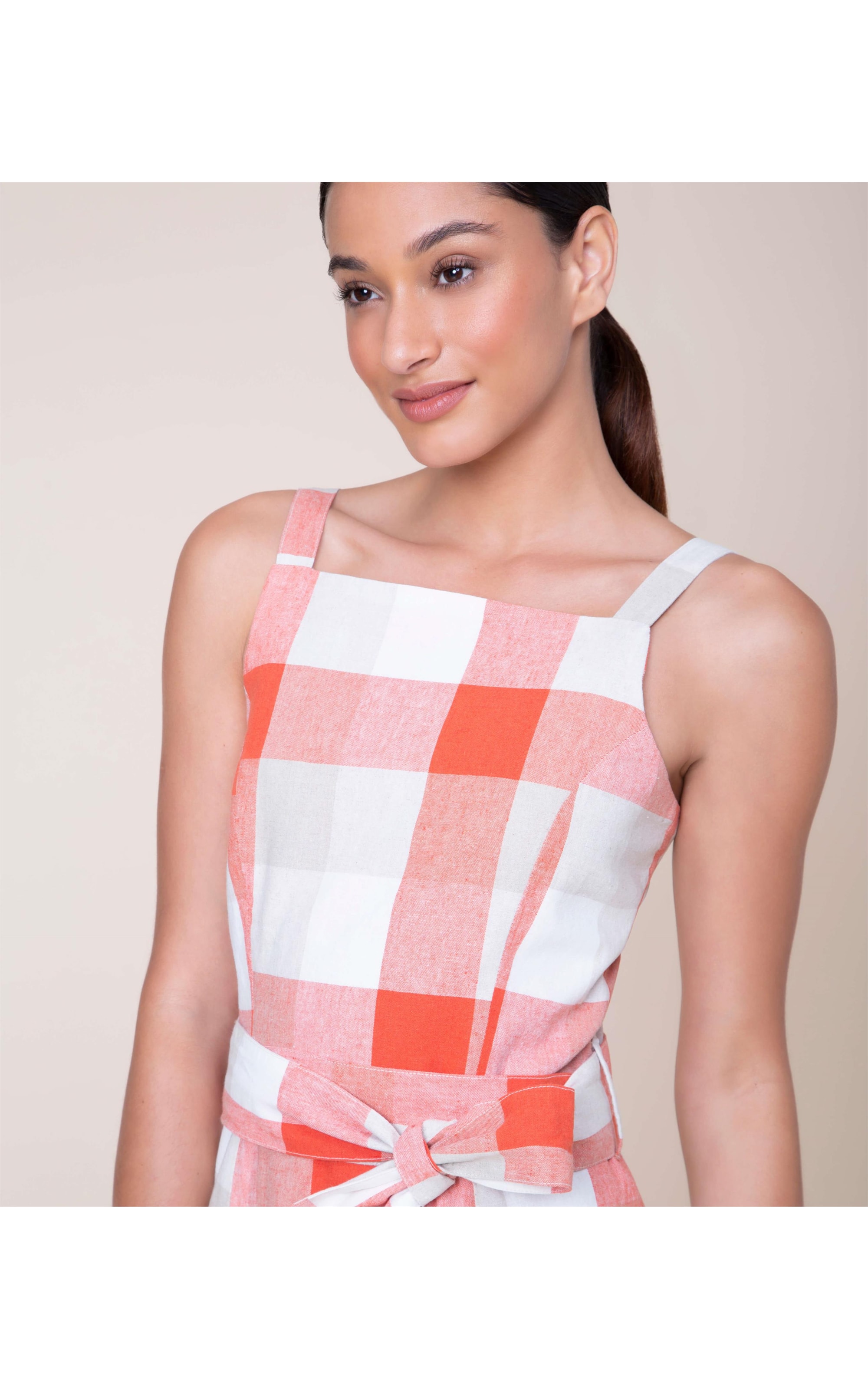 Vestido Linho  Trento Vermelho