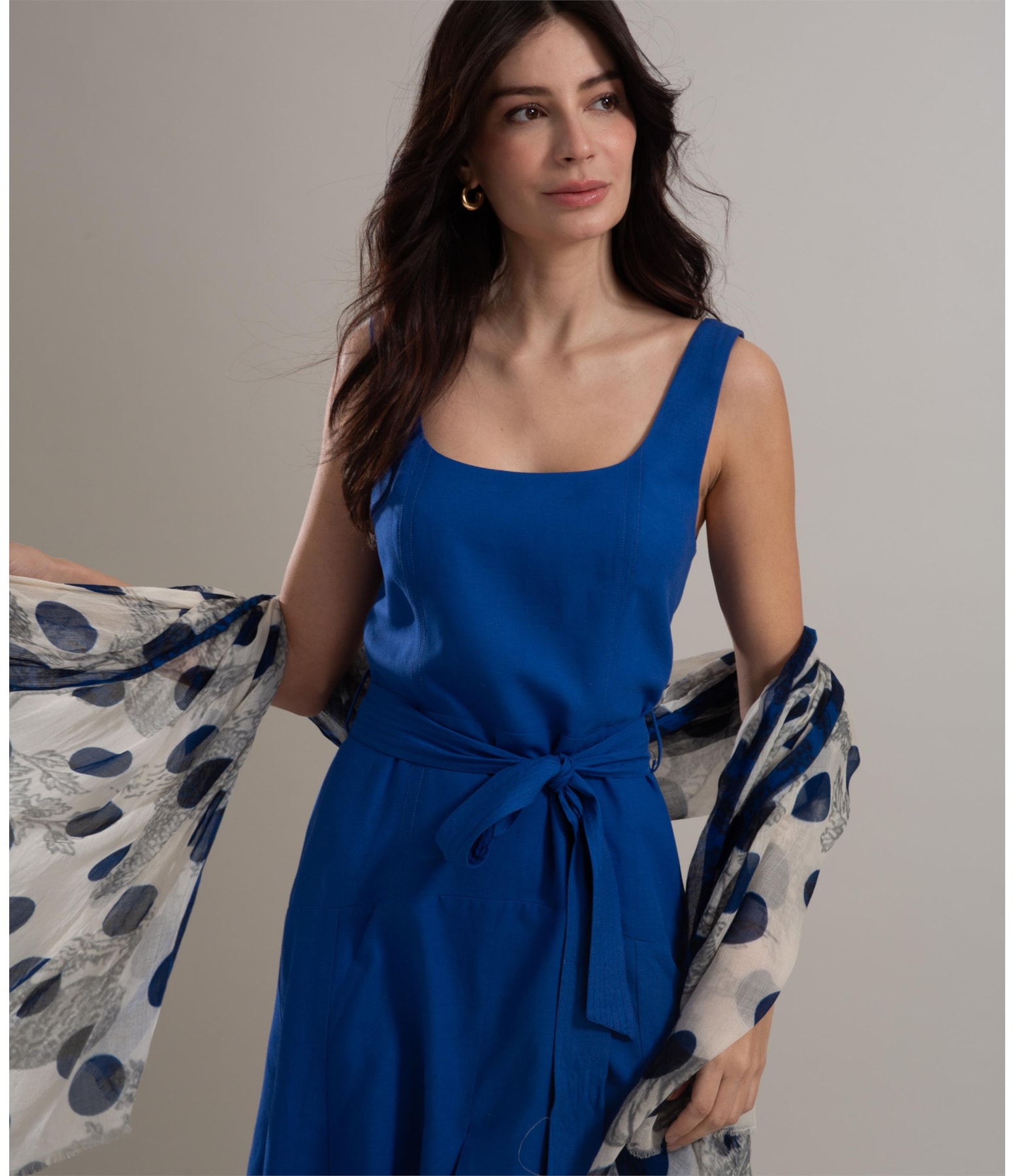Vestido Linho  Triz Royal