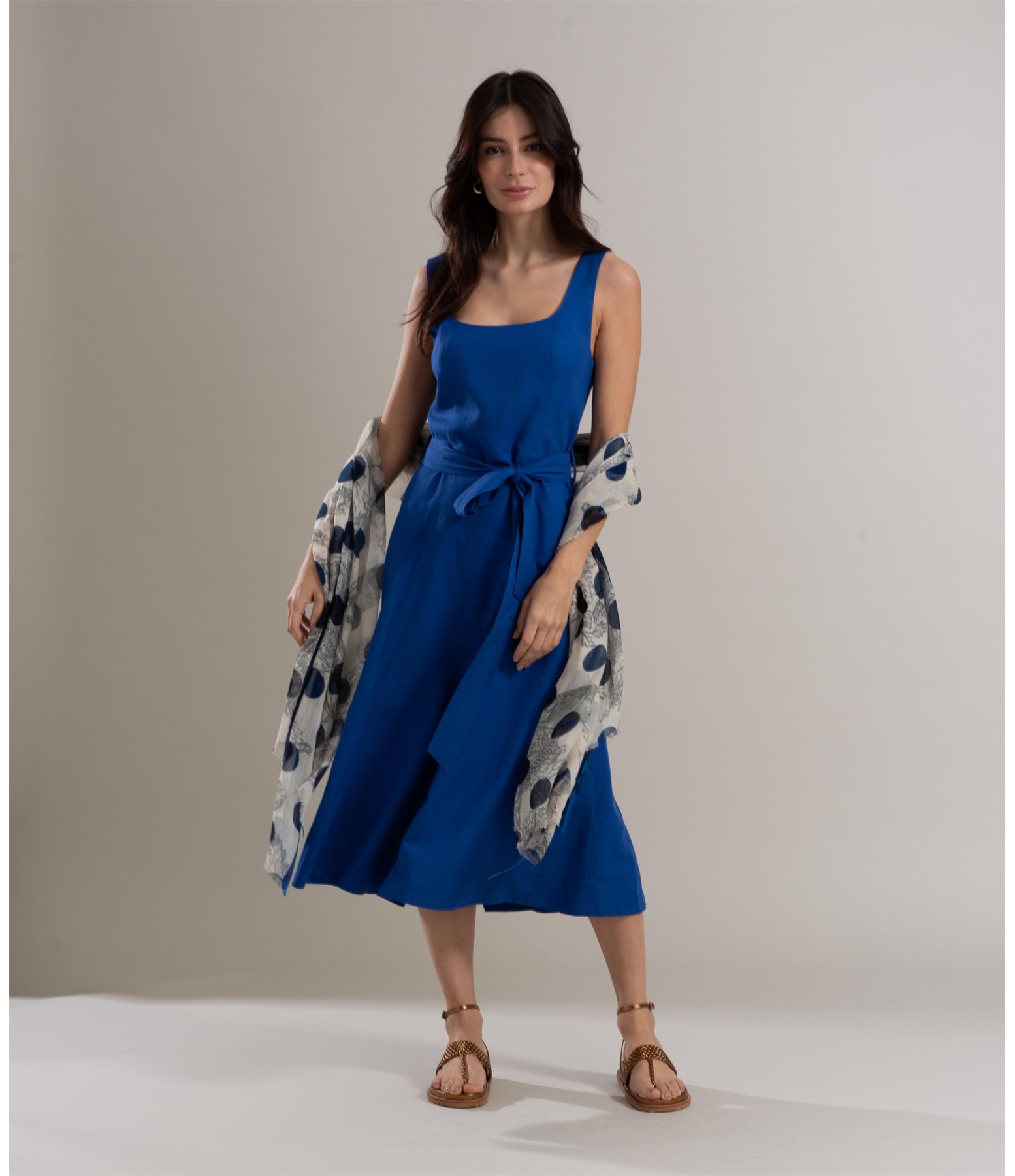 Vestido Linho  Triz Royal