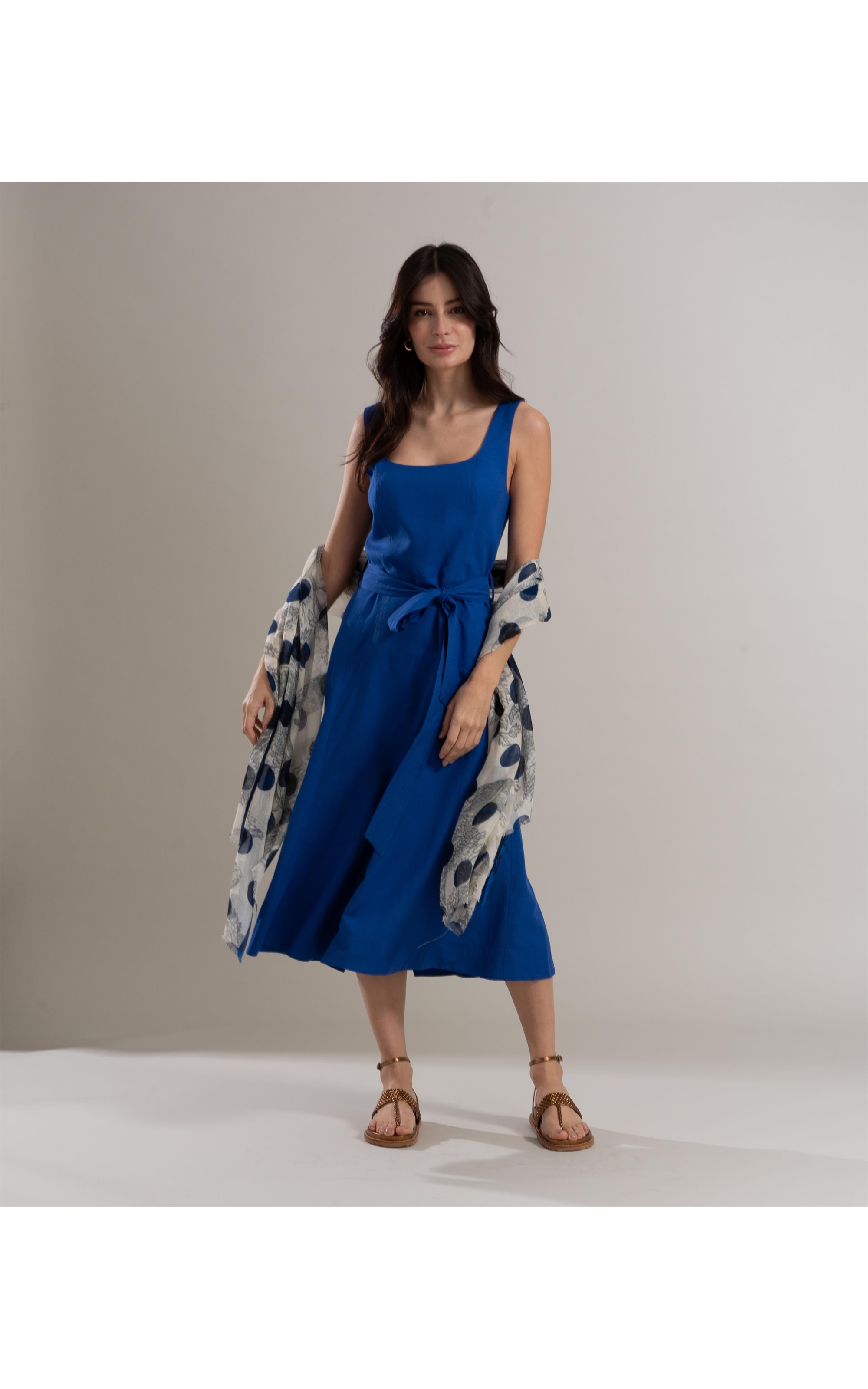 Vestido Linho  Triz Royal