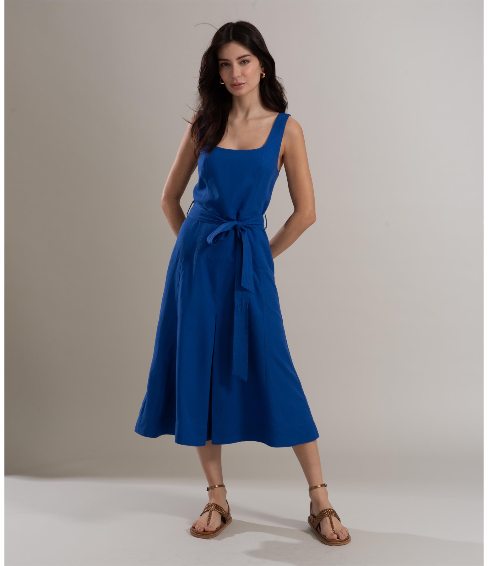 Vestido Linho  Triz Royal