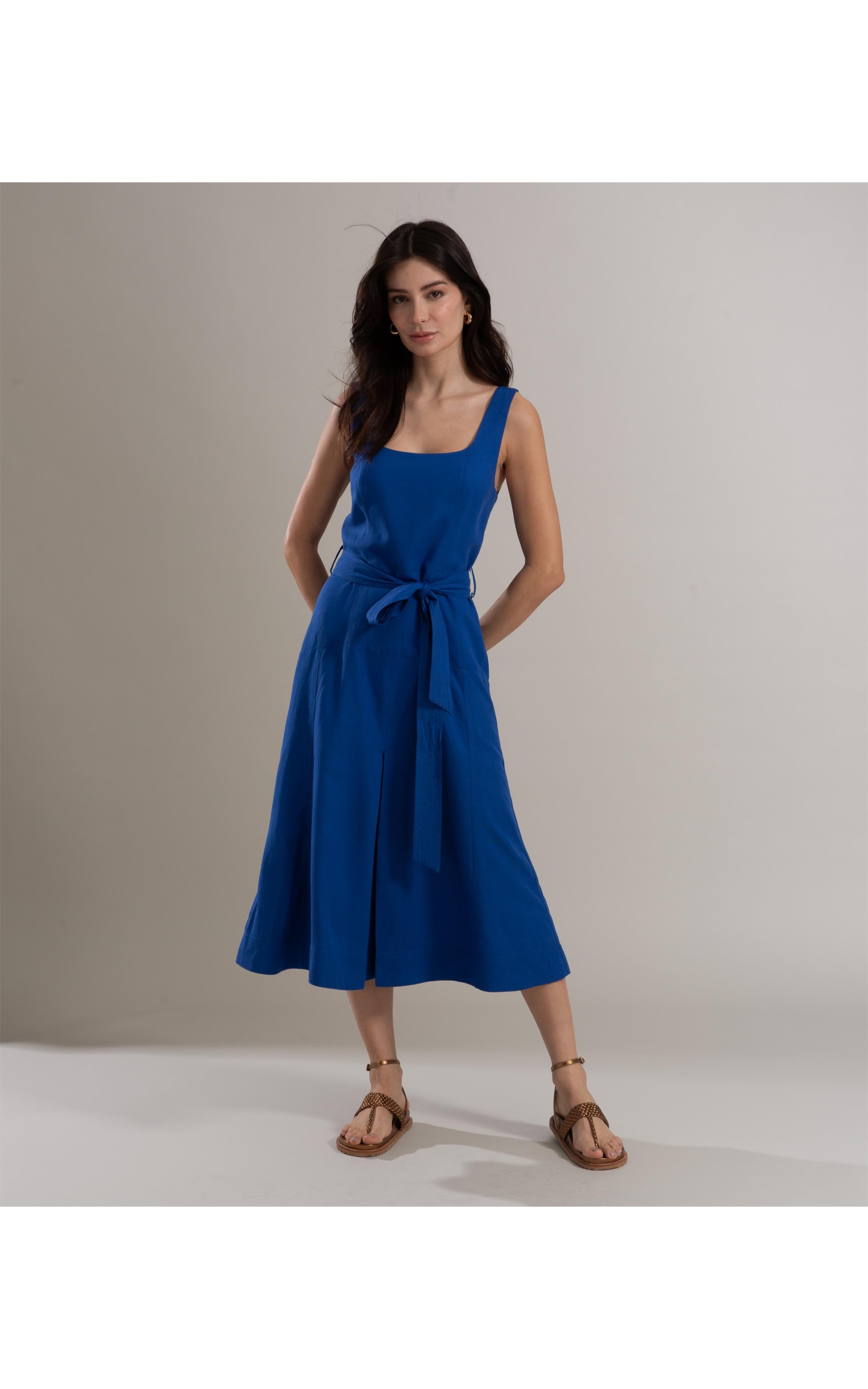 Vestido Linho  Triz Royal