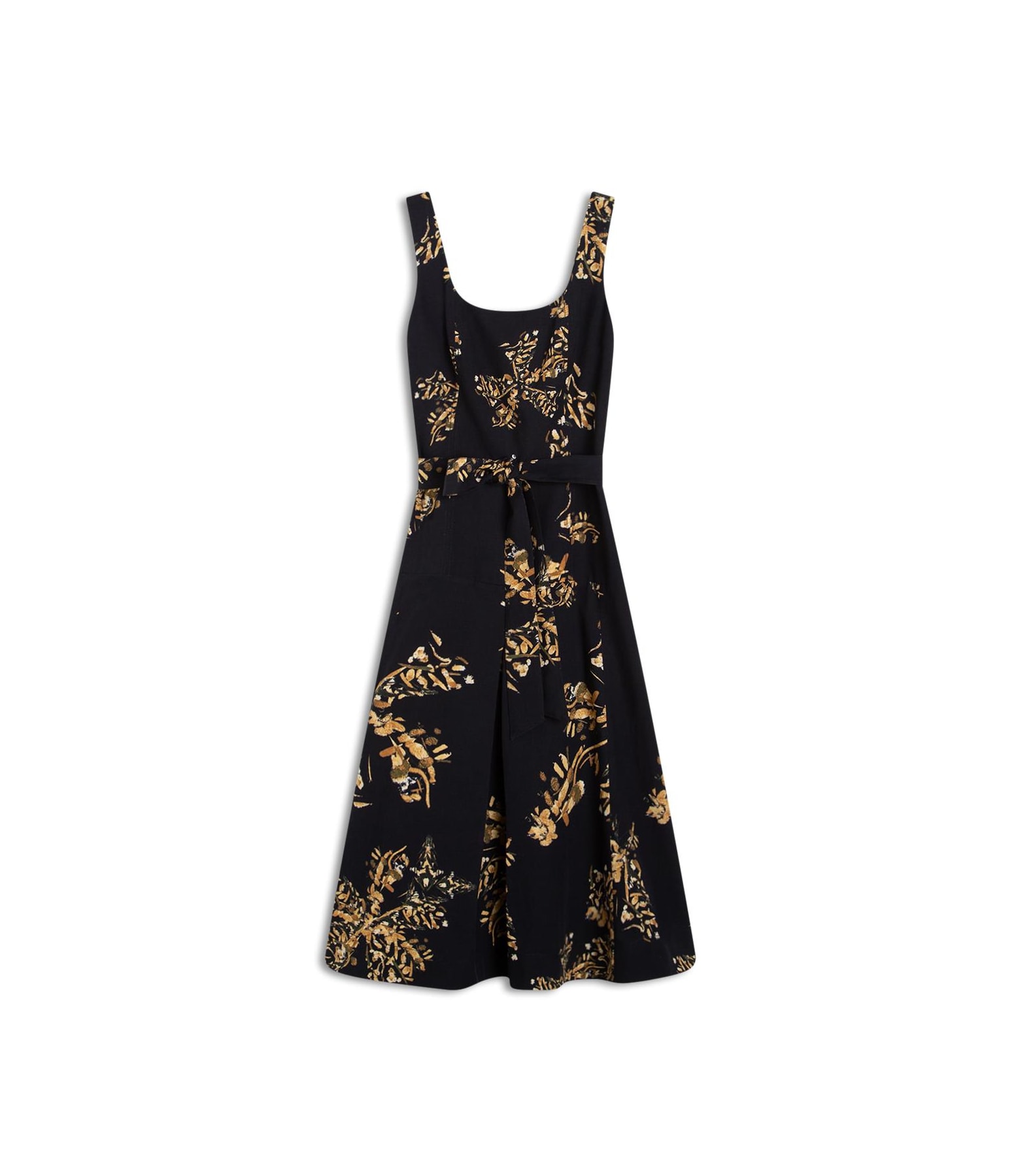 Vestido Linho  Triz  Splatter Preto