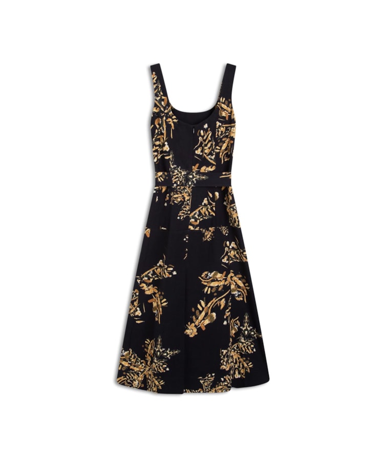 Vestido Linho  Triz  Splatter Preto