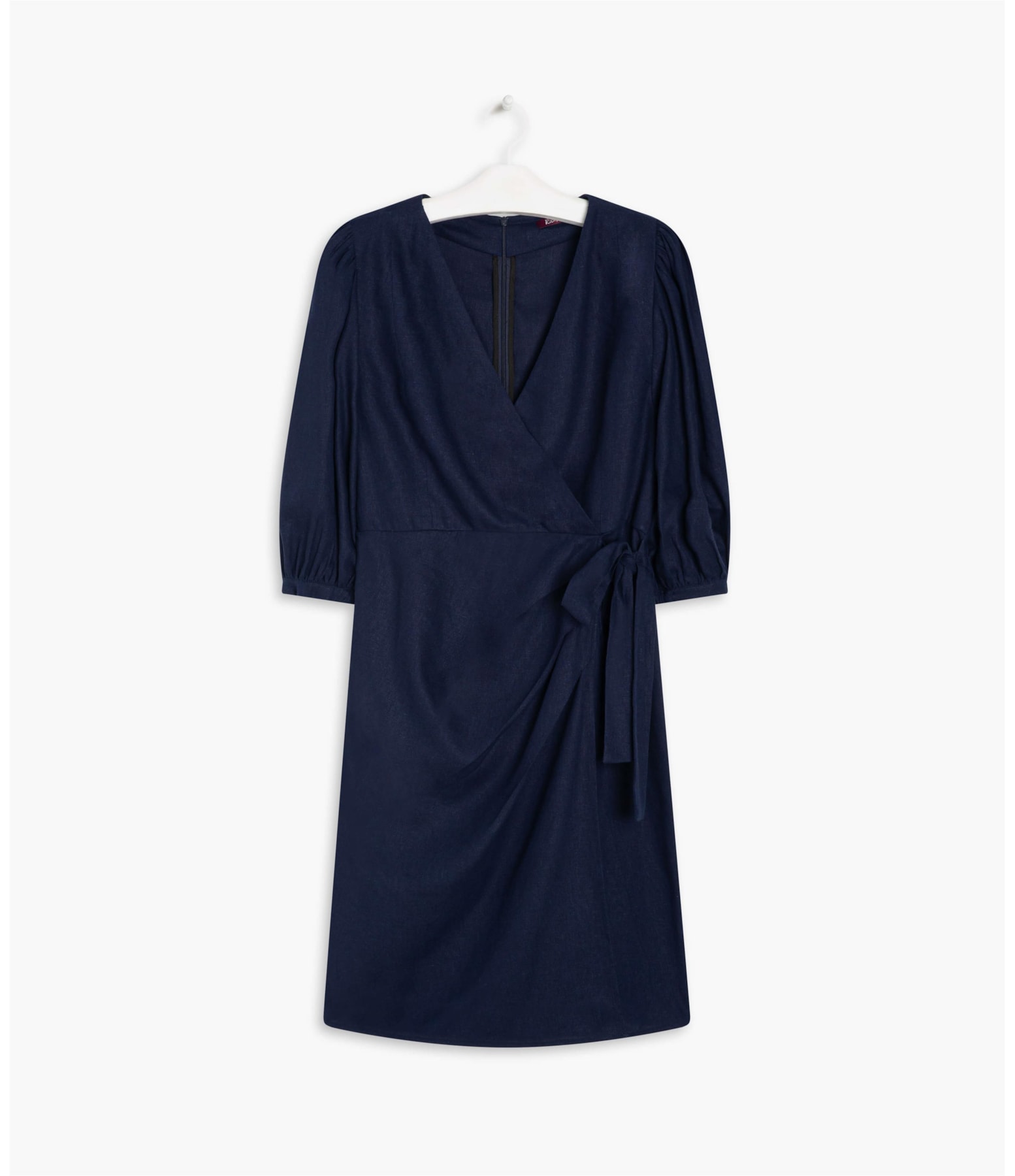 Vestido Linho  Umi  Liso Dark Navy