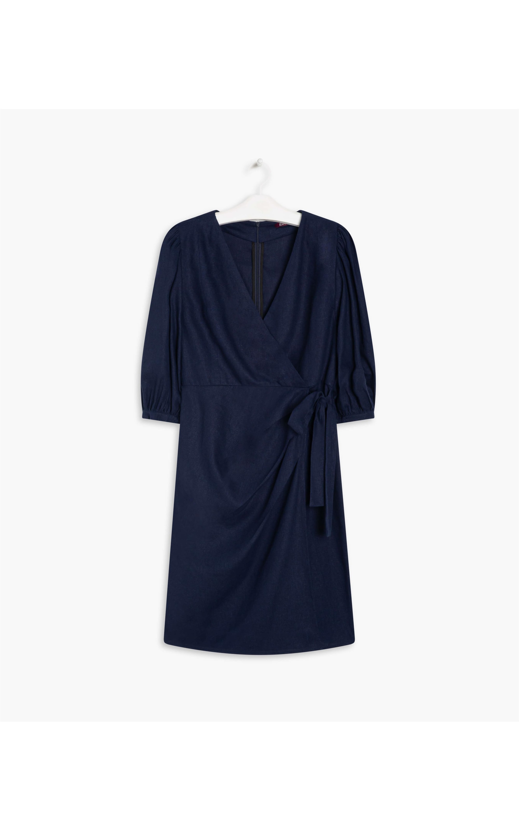 Vestido Linho  Umi  Liso Dark Navy