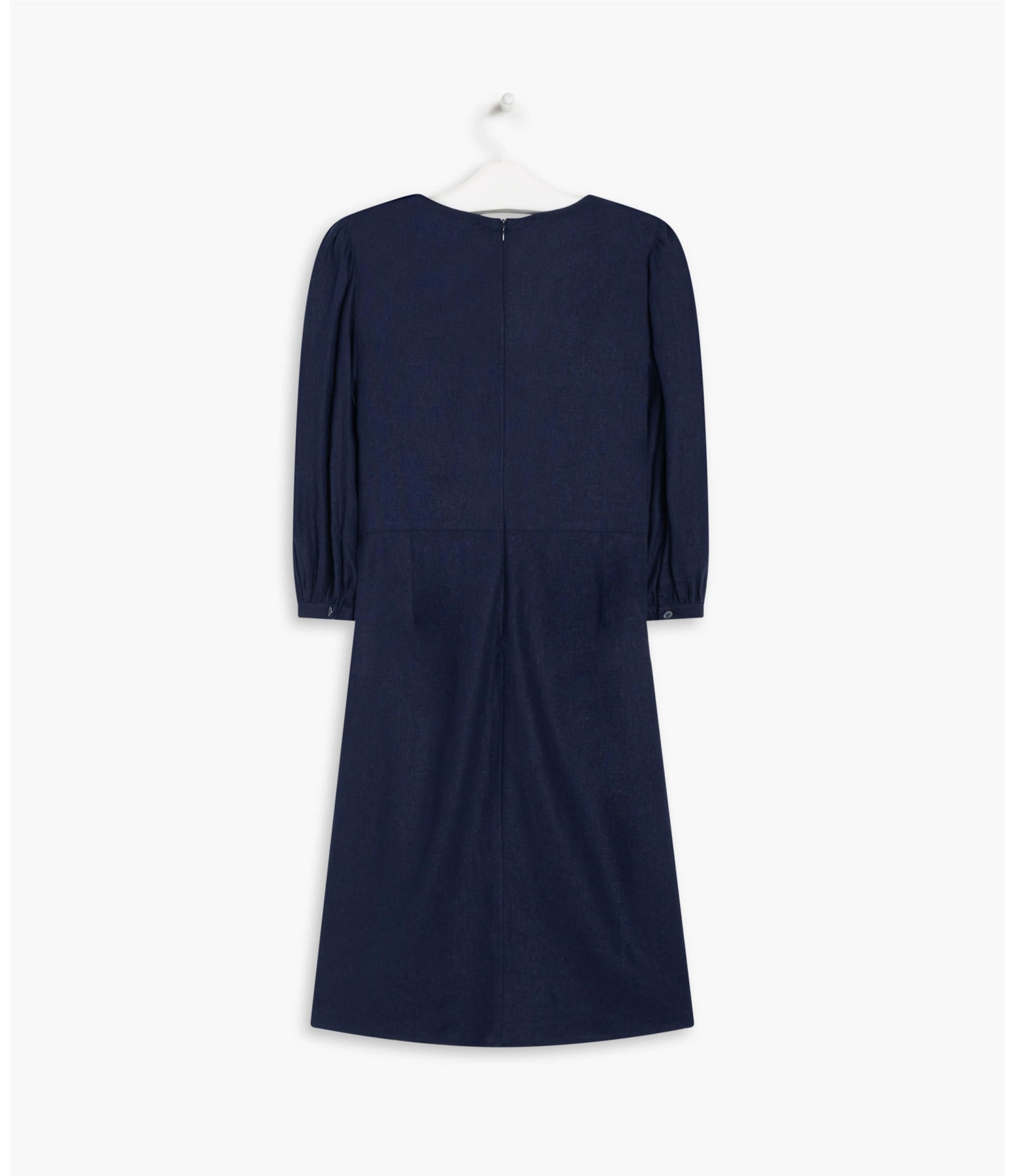 Vestido Linho  Umi  Liso Dark Navy