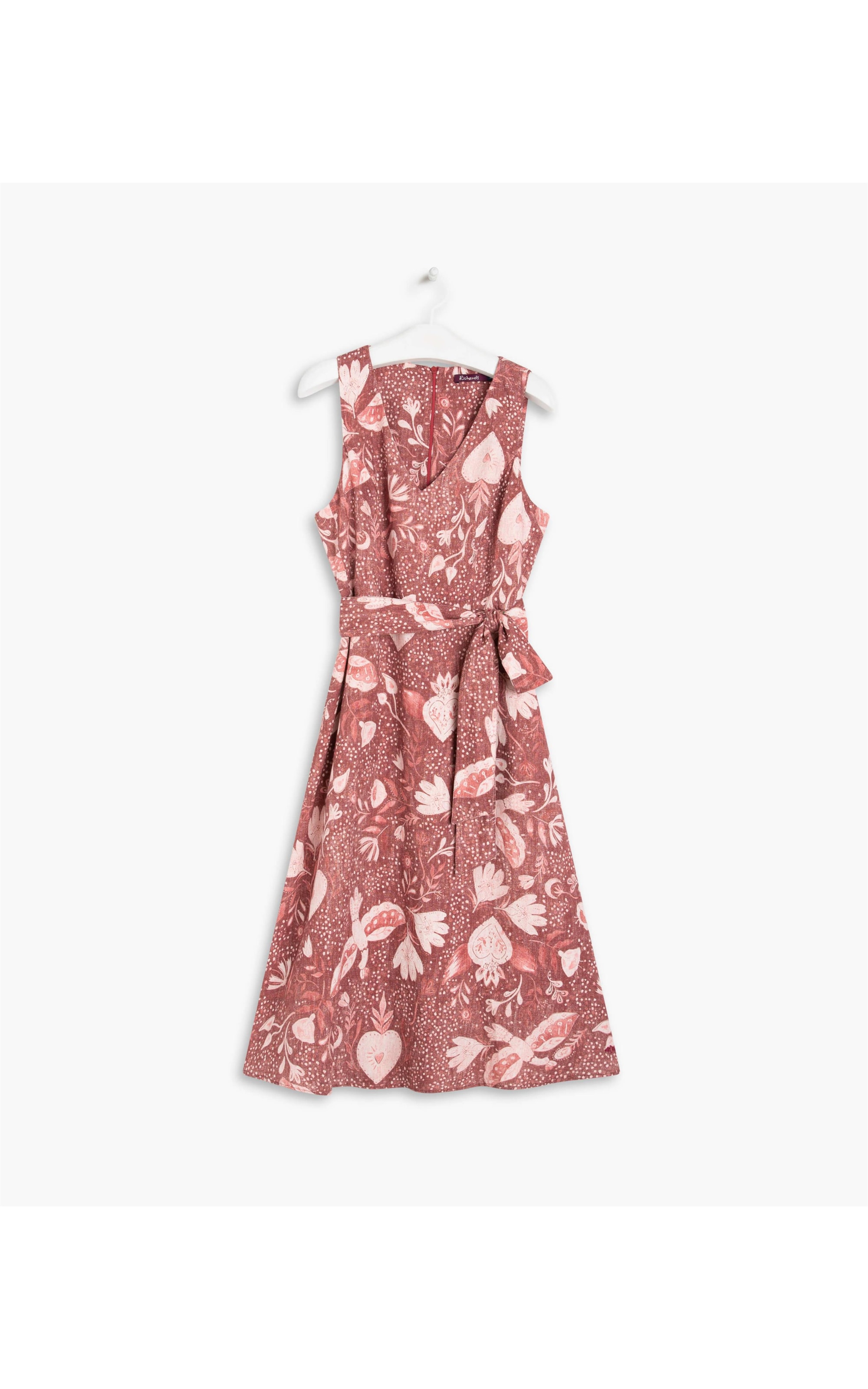 Vestido Linho  Vero Corazon Bordeaux