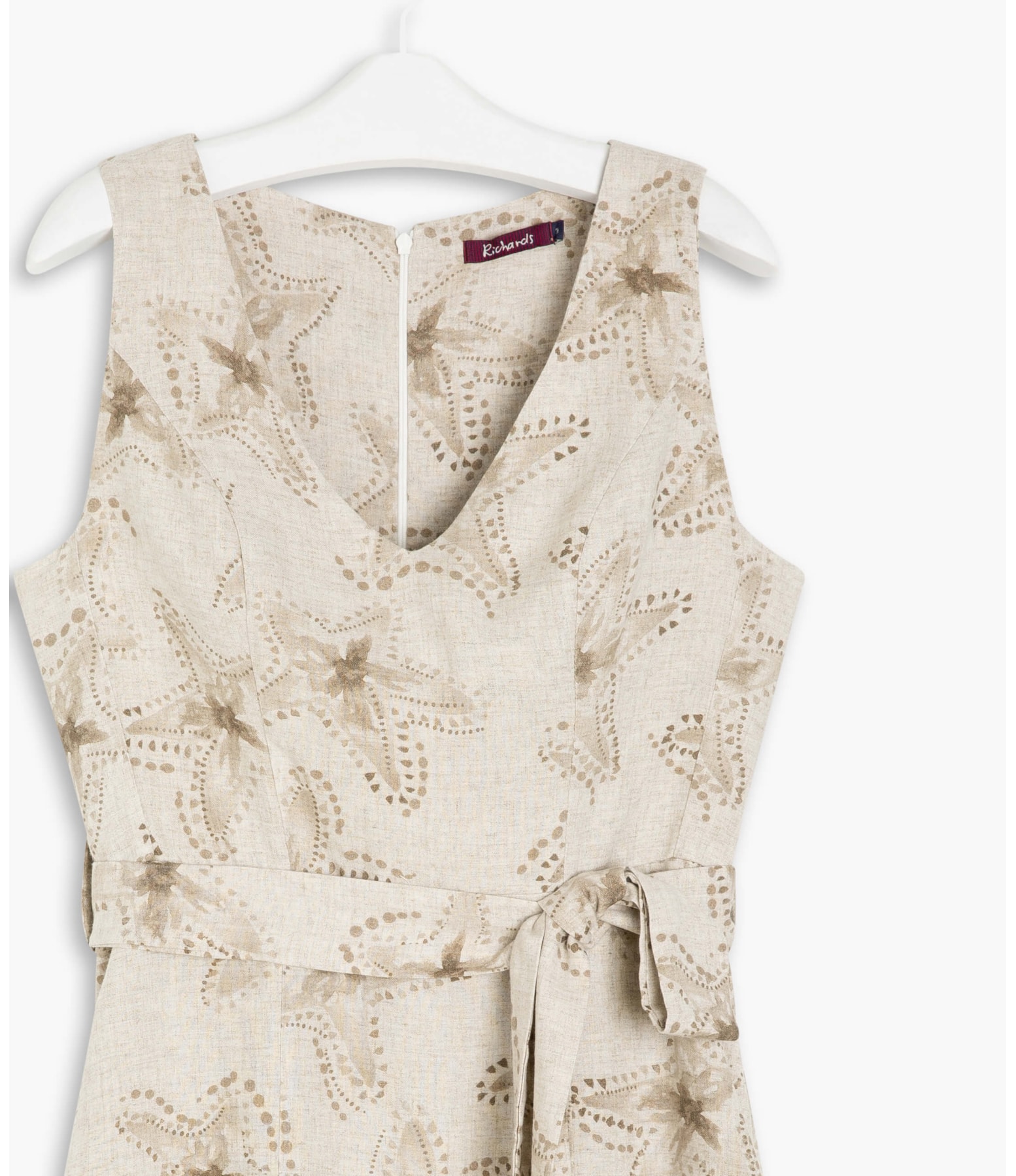  Vestido Linho  Vero  Est Estrela Batik Sandy