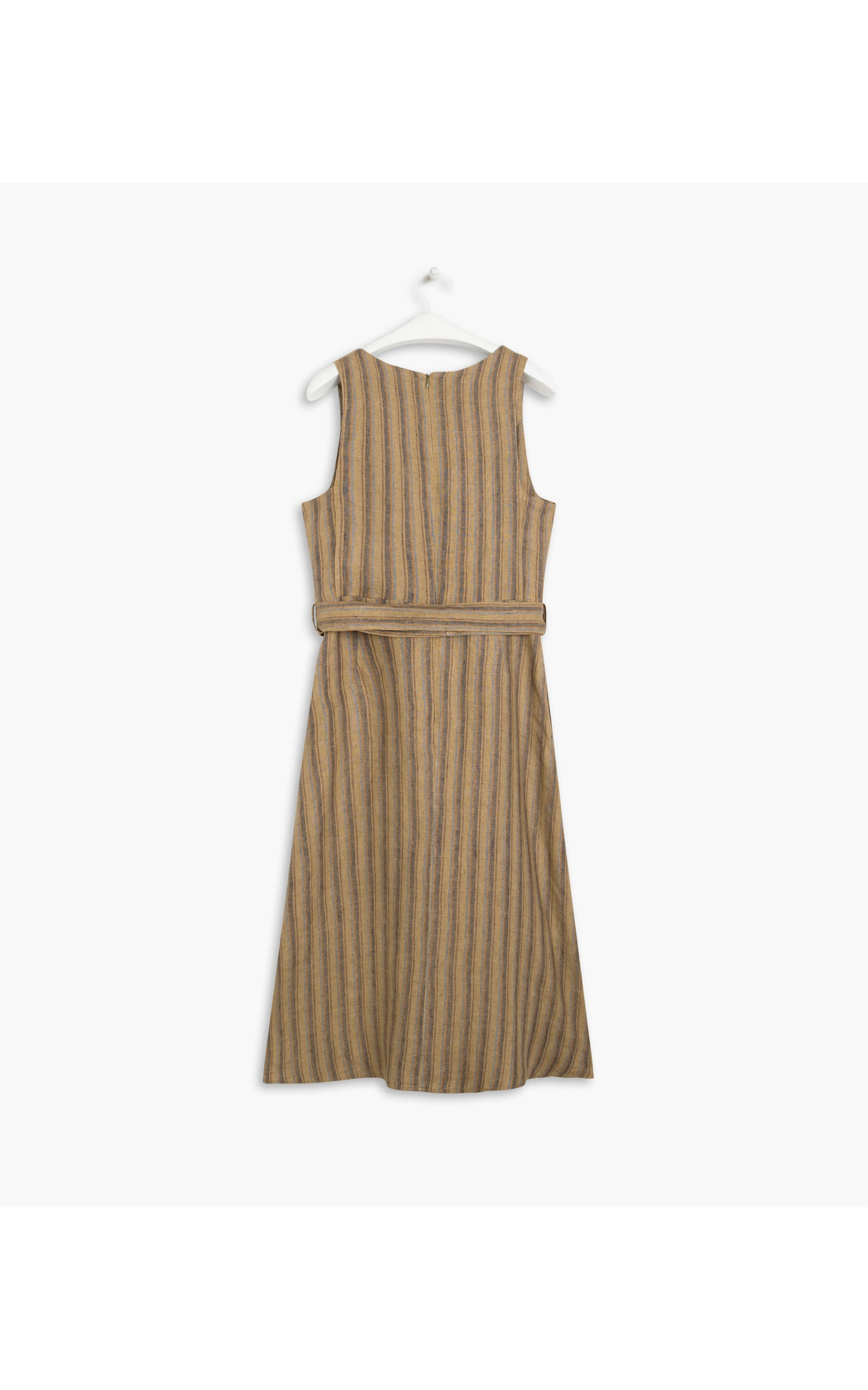 Vestido Linho  Vero Raw Stripe  Ft Sandy Mescla