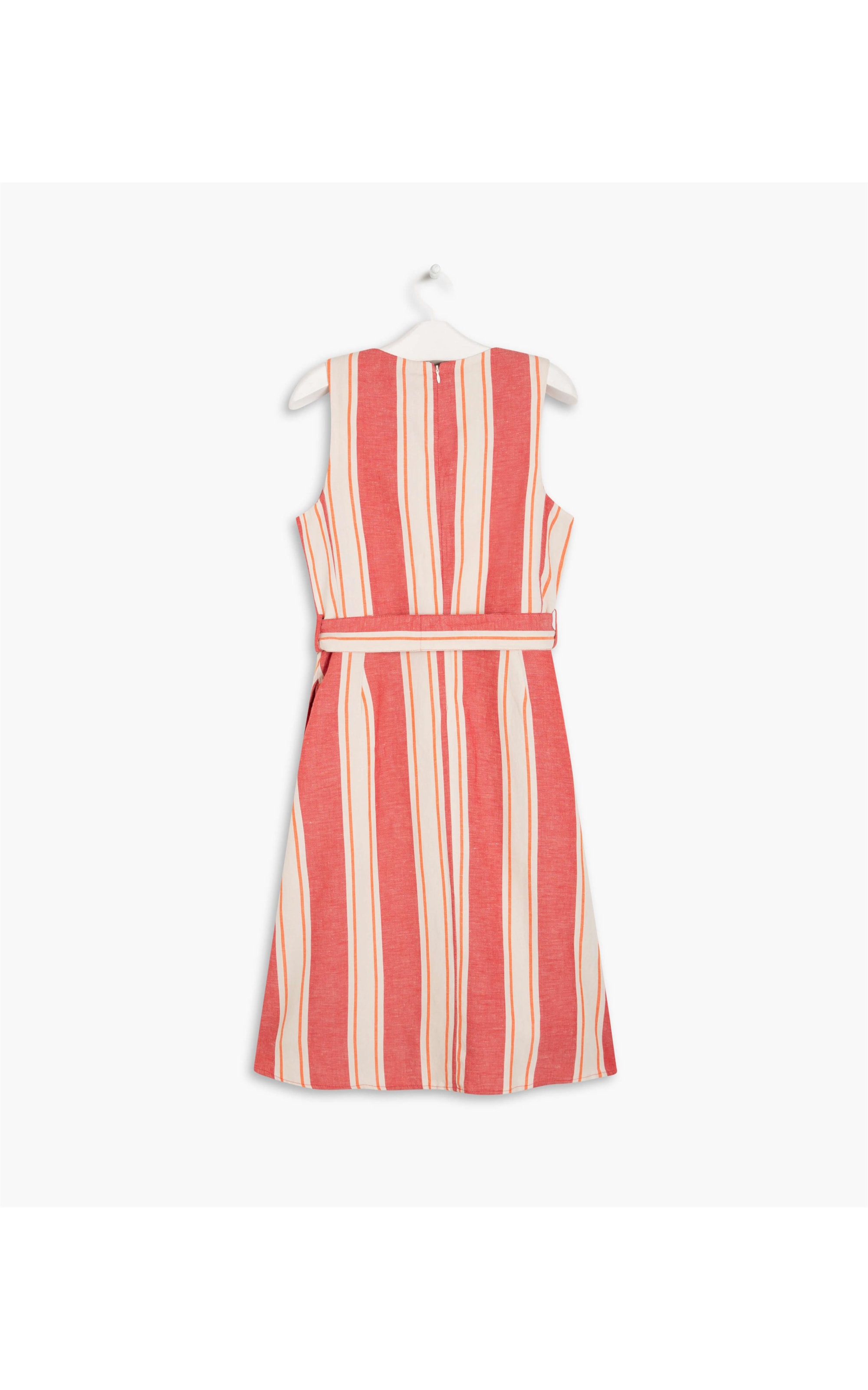 Vestido Linho  Vero Stripes  Ft Vermelho