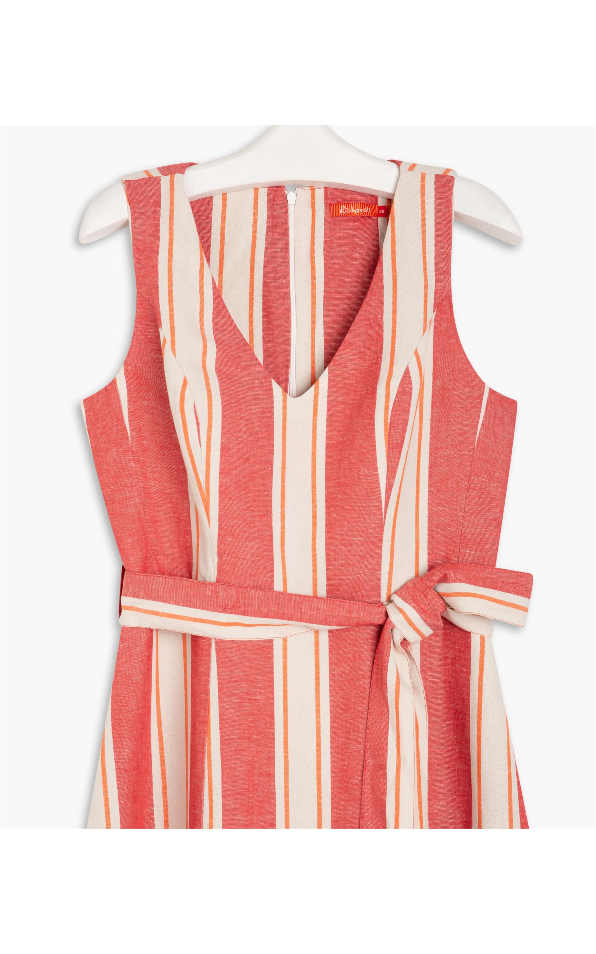 Vestido Linho  Vero Stripes  Ft Vermelho