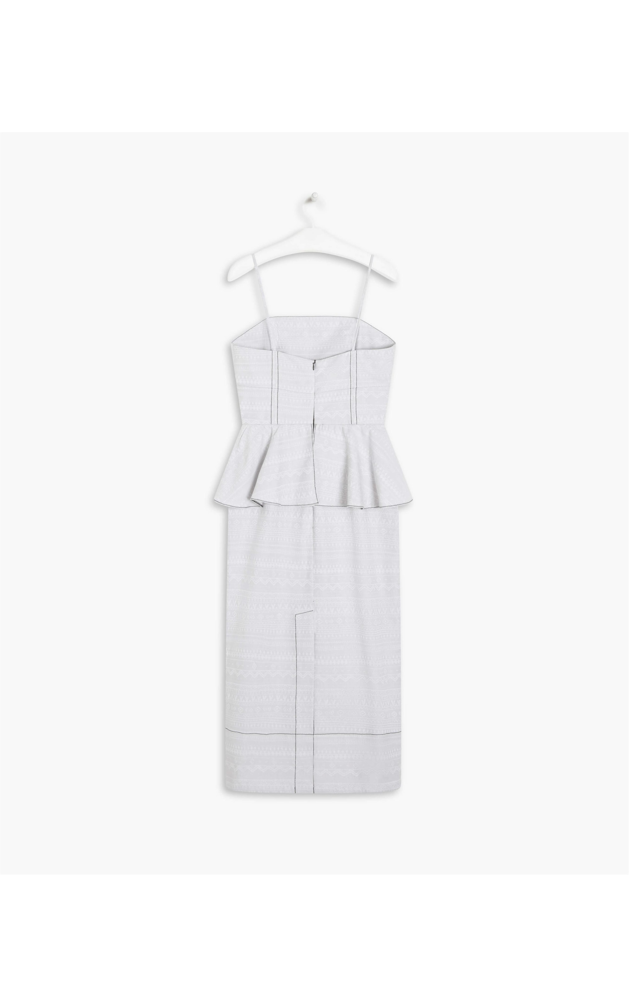 Vestido Lou Jacquard Algodao Verde Escuro