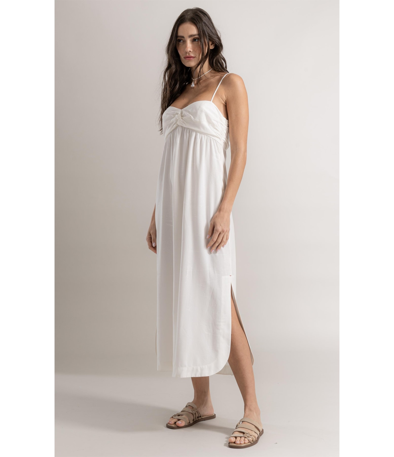 Vestido Lua Jacquard Sailor Off White