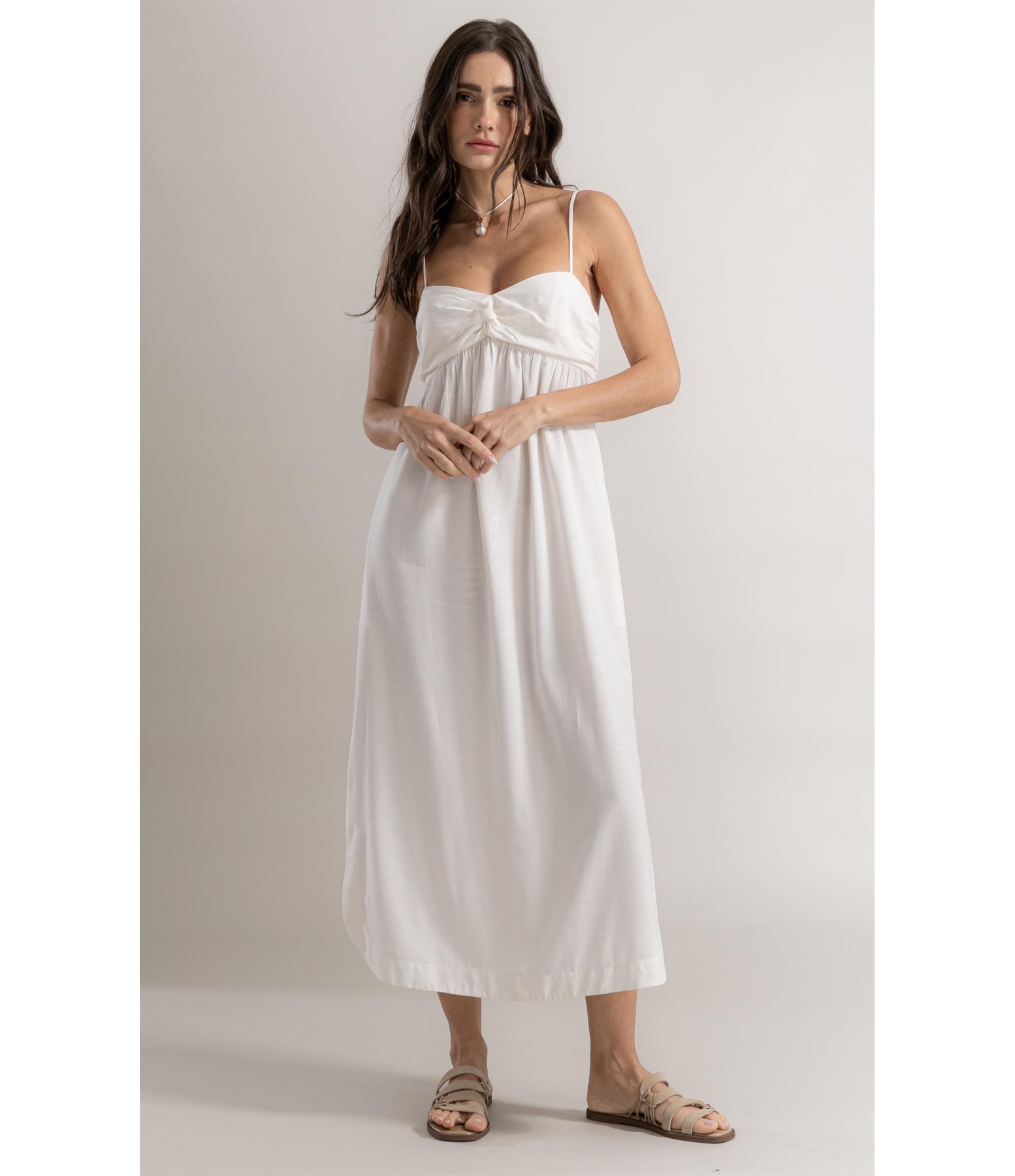 Vestido Lua Jacquard Sailor Off White