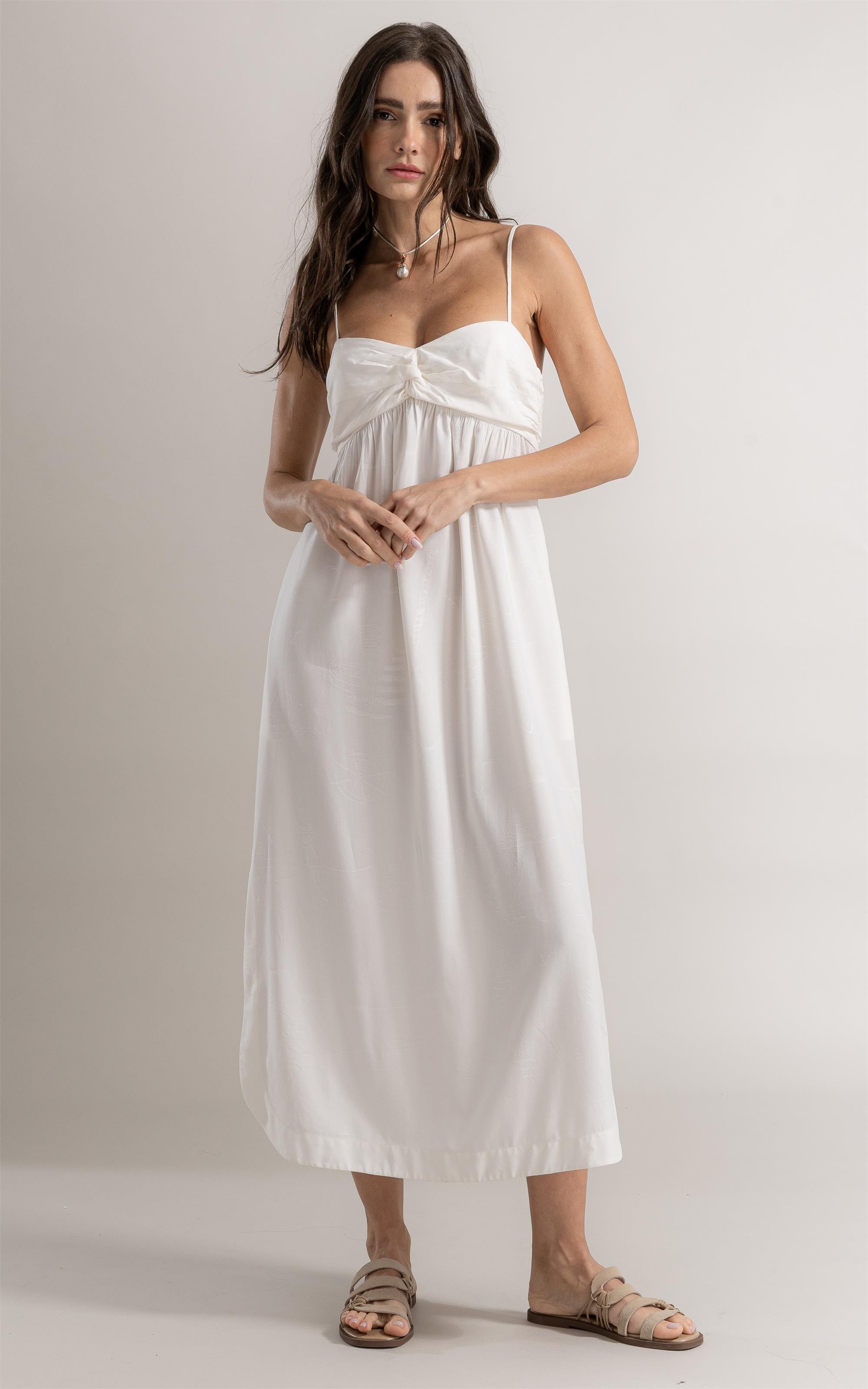 Vestido Lua Jacquard Sailor Off White