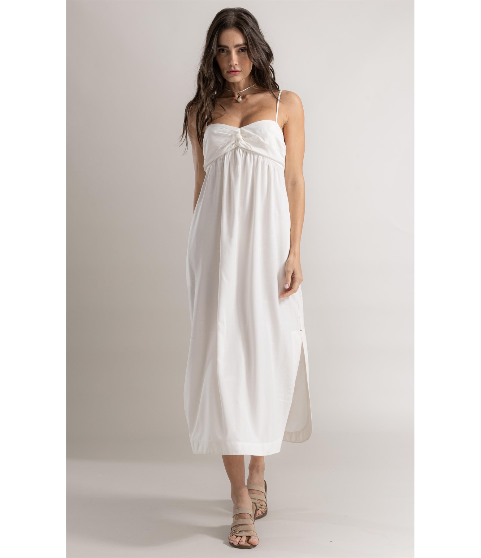 Vestido Lua Jacquard Sailor Off White