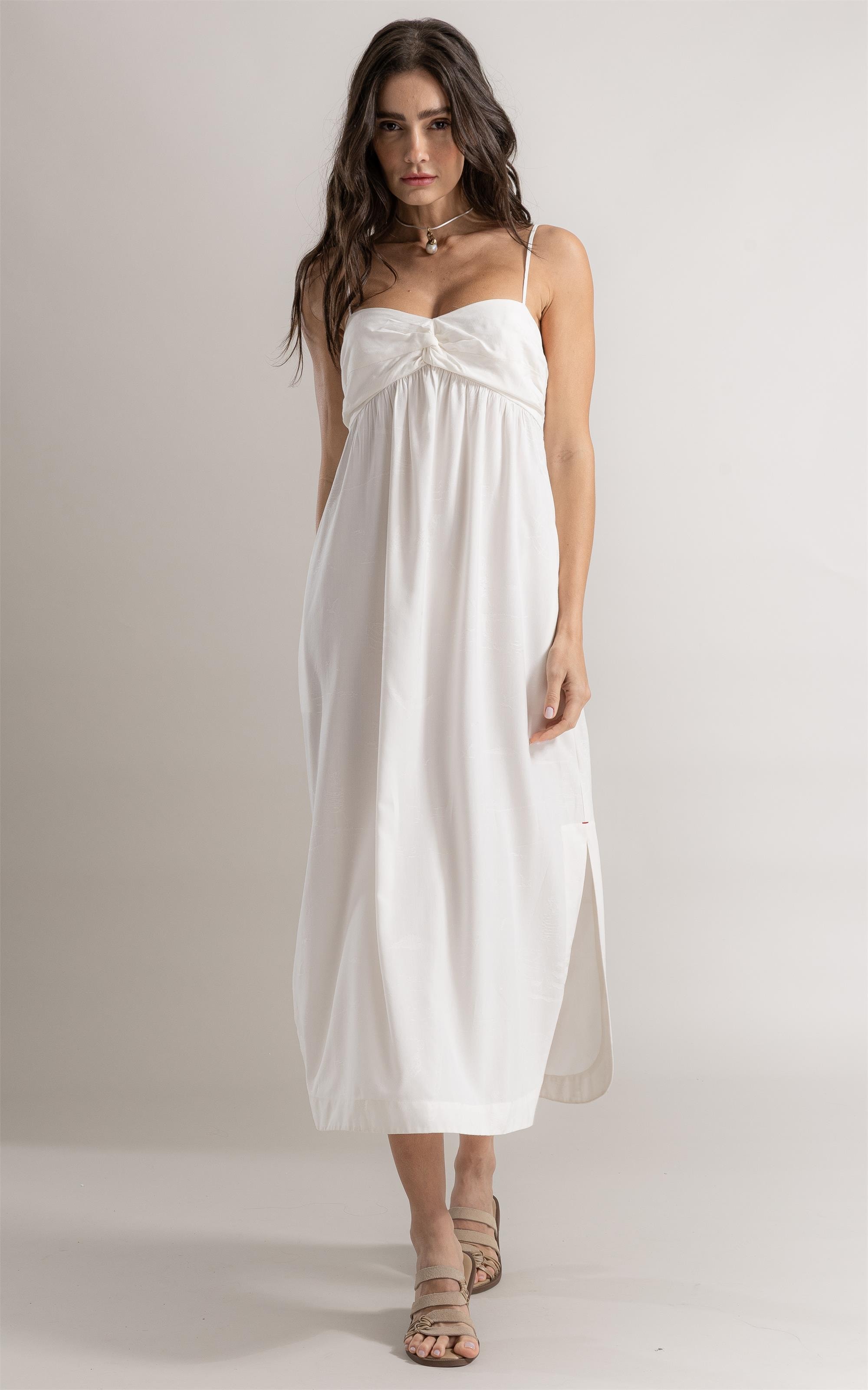 Vestido Lua Jacquard Sailor Off White
