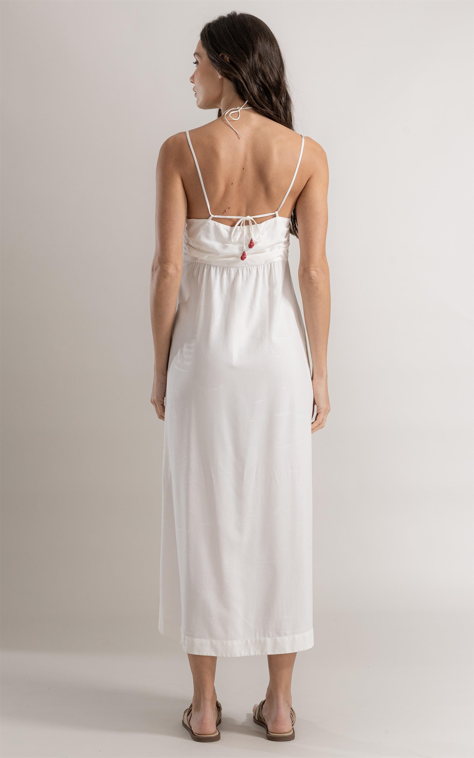 Vestido Lua Jacquard Sailor Off White