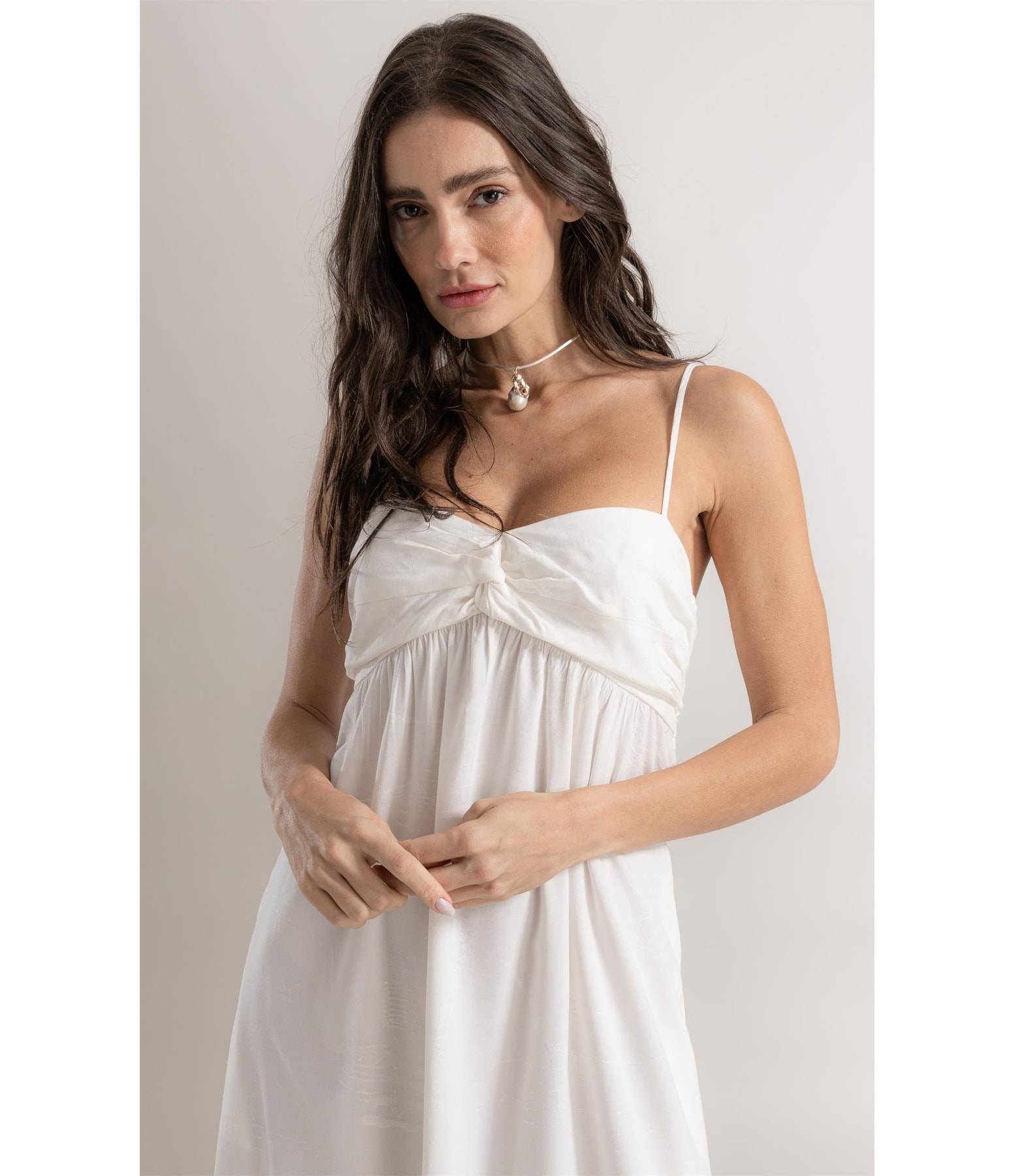 Vestido Lua Jacquard Sailor Off White