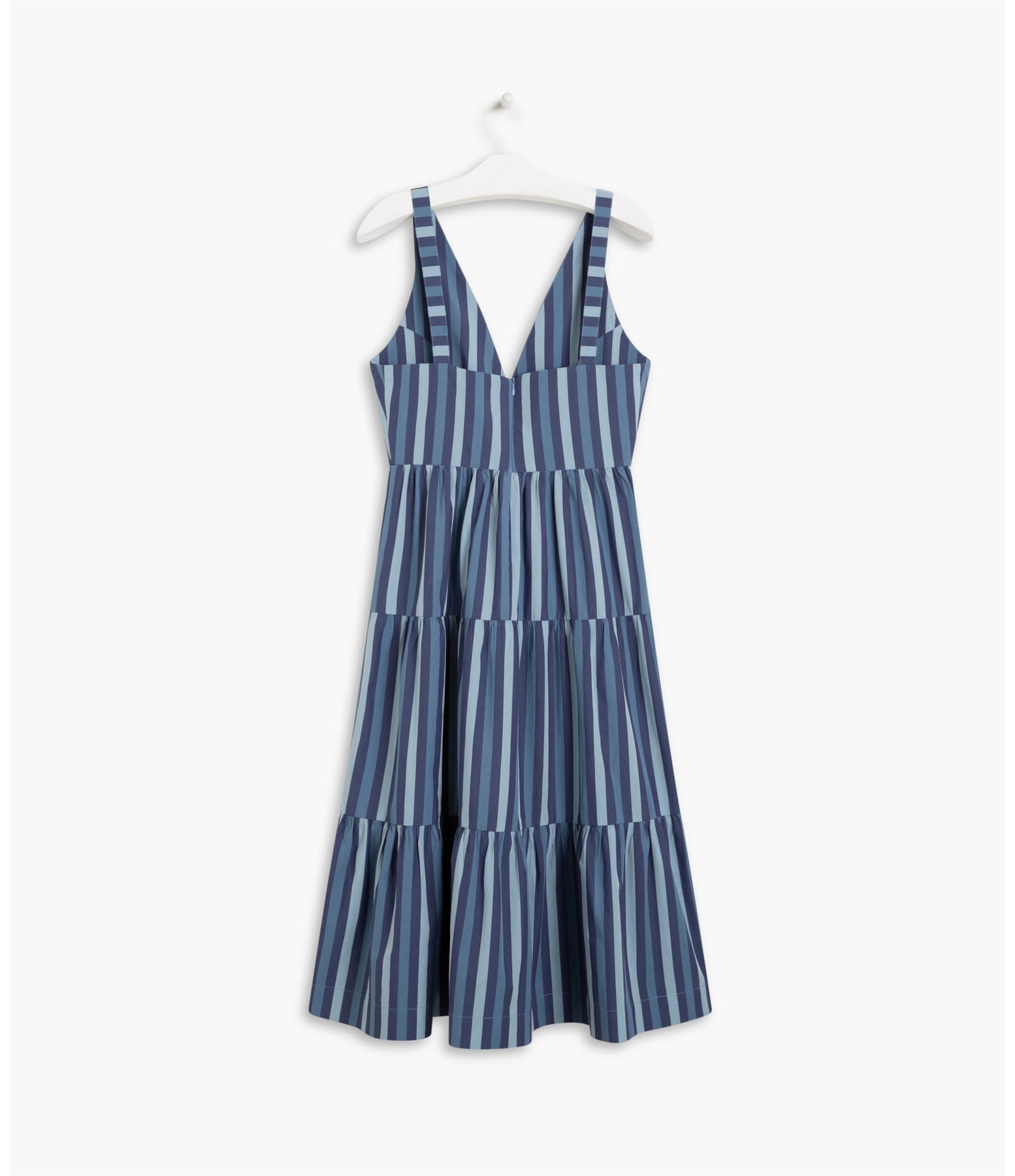 Vestido Mac Algodão Listrado Marinho